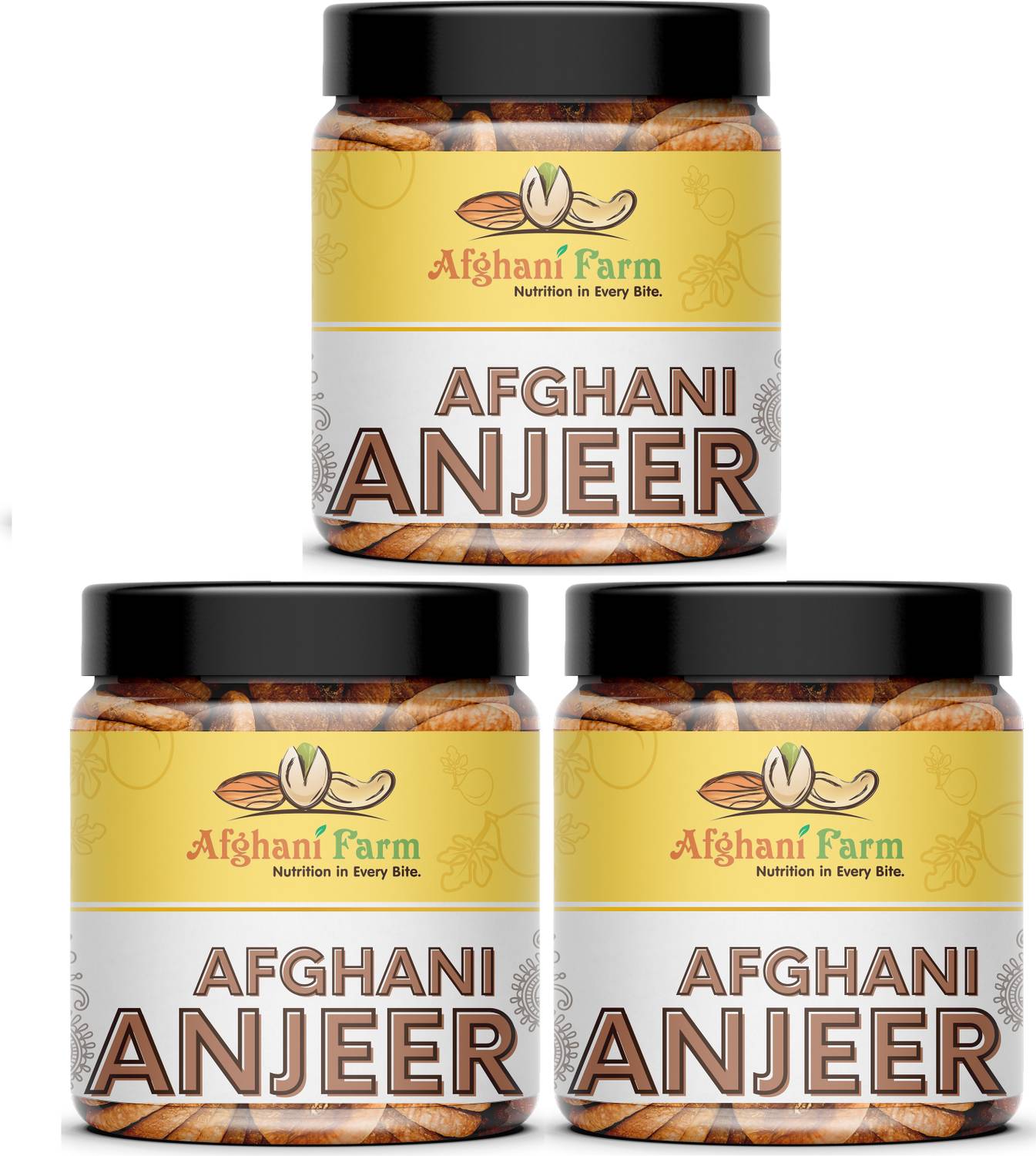 Afgani Farm Afghani Anjeer Afghanistan Anjir Dry fruits(250gm X 3) Figs