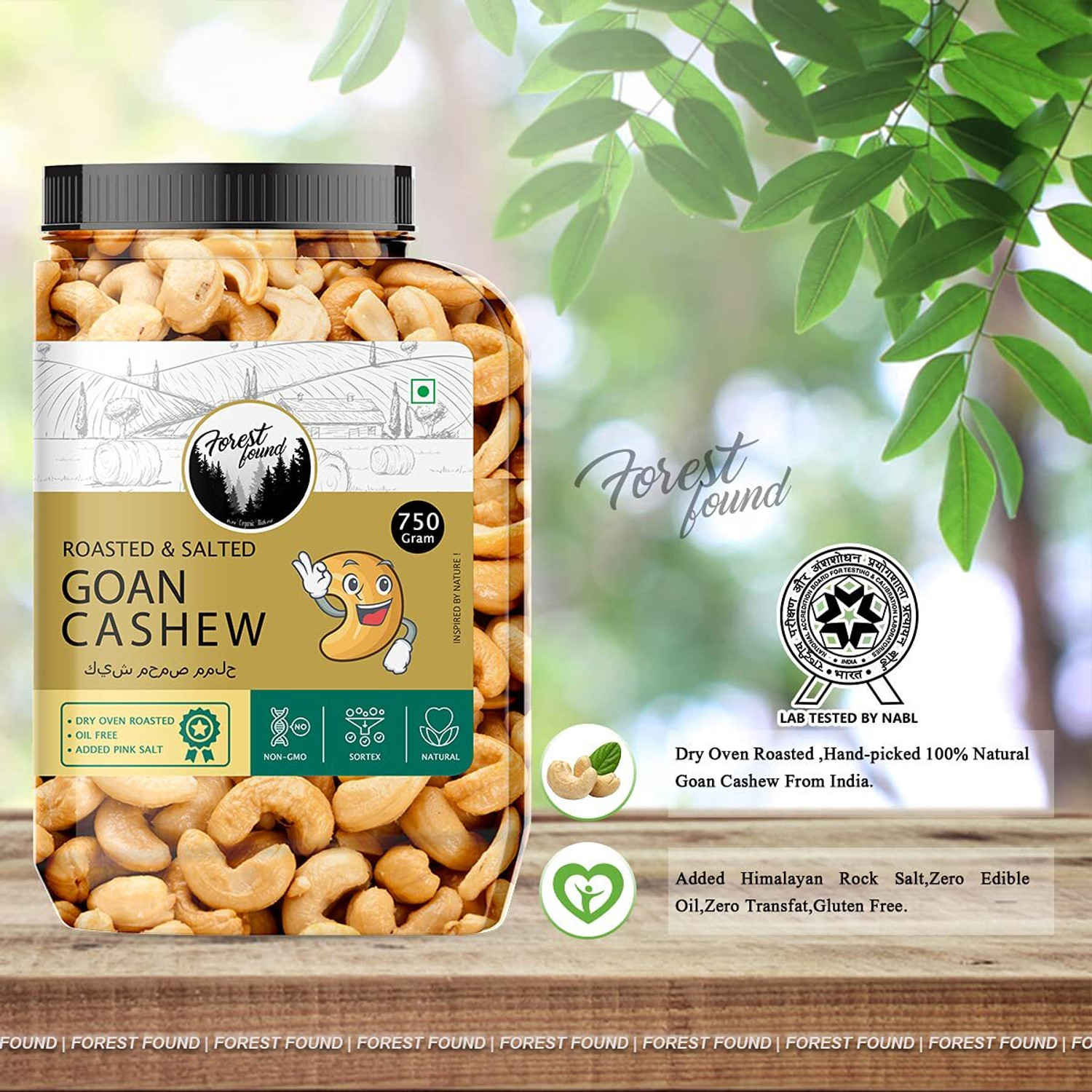 Image of FOREST FOUND Oven Roasted And Salted Cashew Nuts Cashews