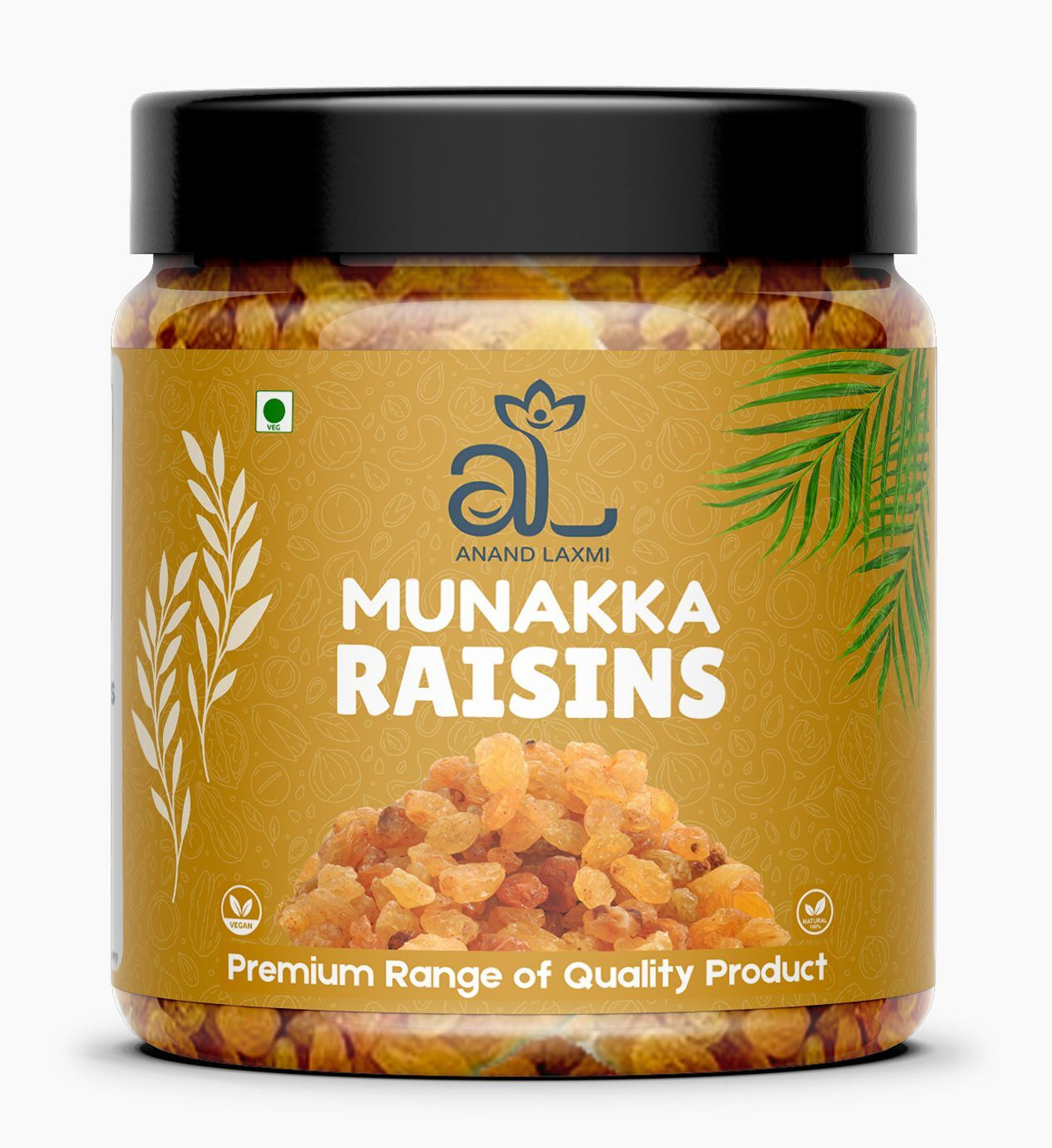 Image of AL Anand Laxmi Munakka | Ayurvedic Dried Fruit | Natural & Seeded Sweet Boost Raisins