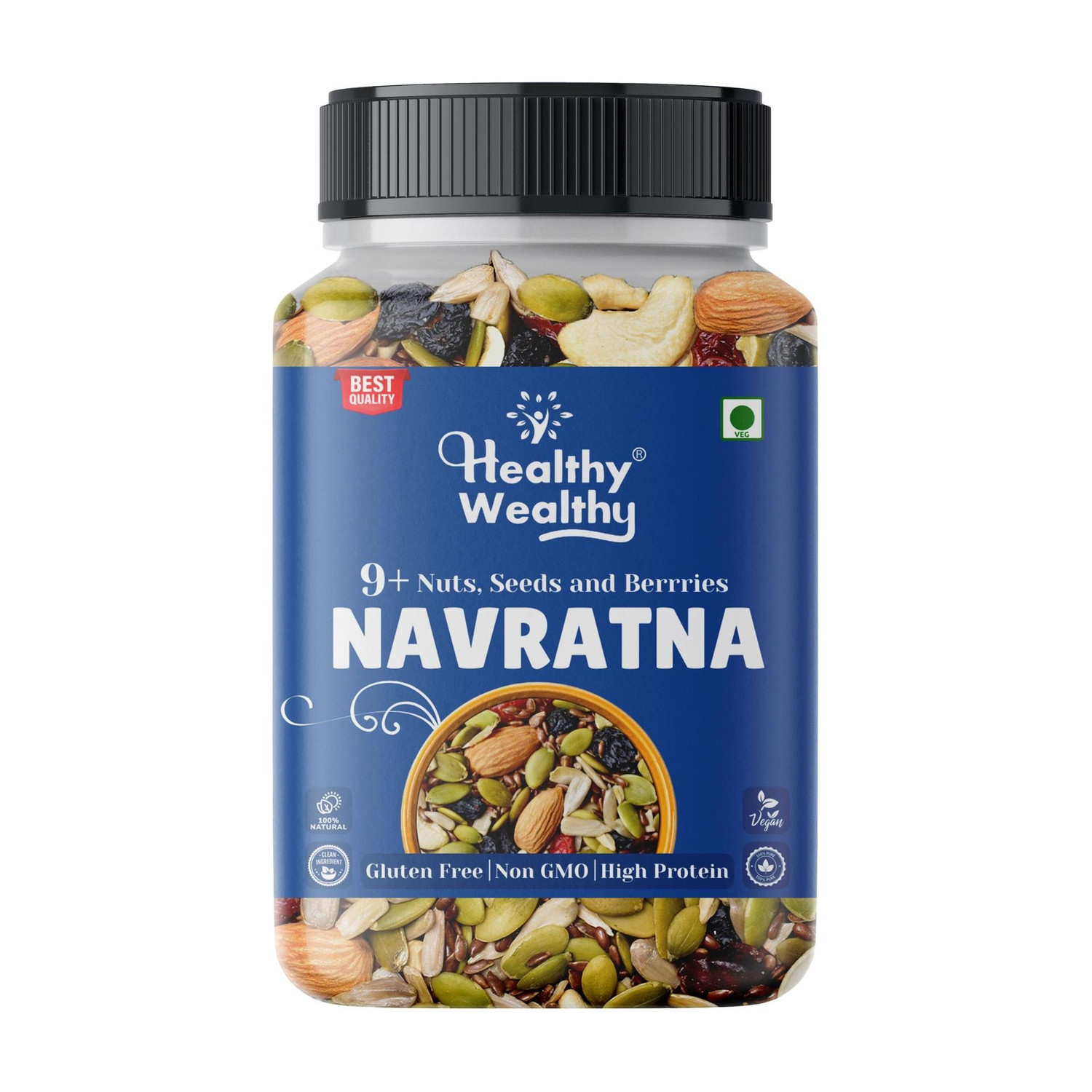 Image of Healthy Wealthy Healthy Mix Nuts, Seeds and Berries Combo | Super Nutritious Food | Dry Fruits Almonds