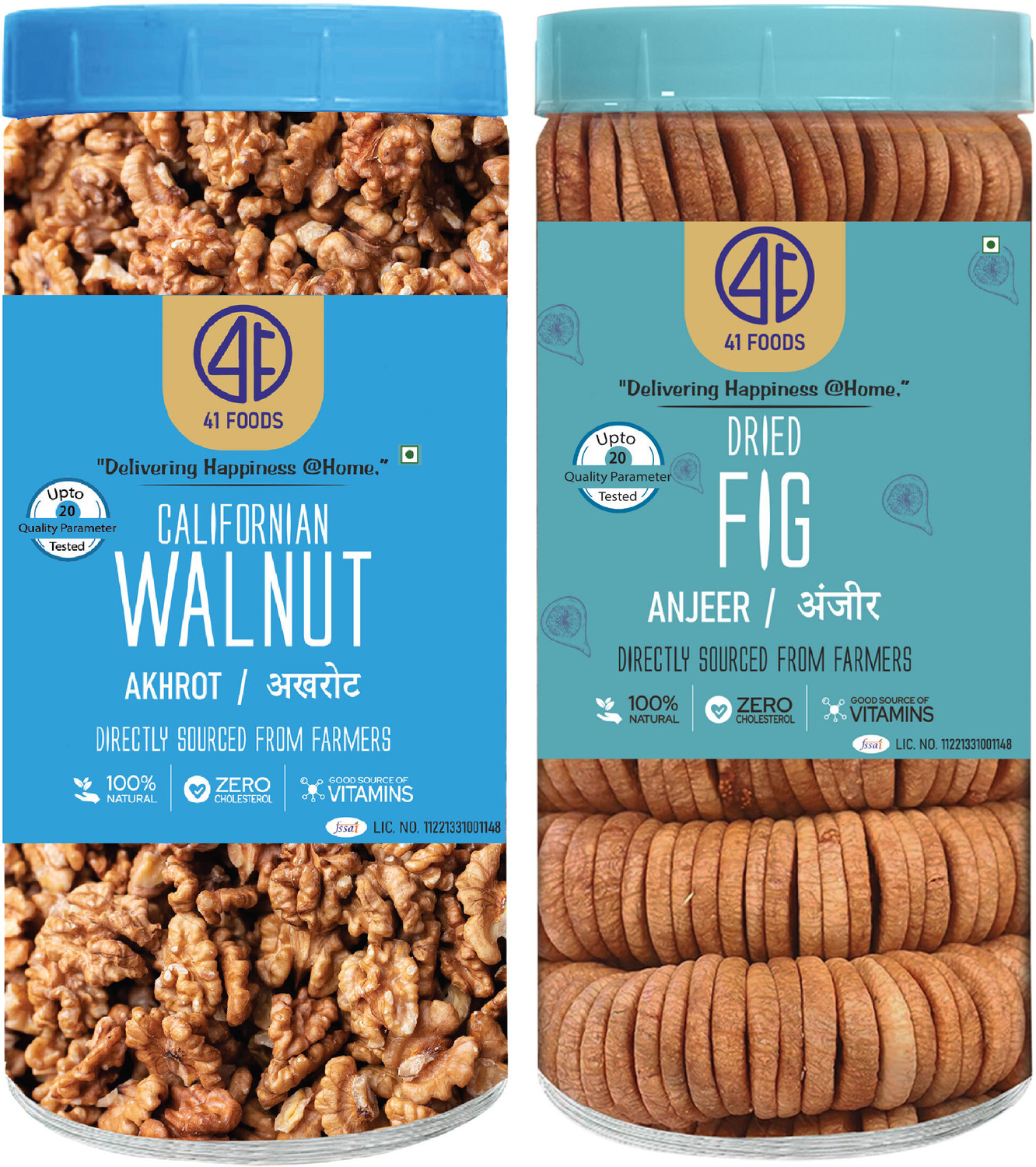 Image of 41 foods Premium Dry Fruits Combo Pack of Healthy Tasty Akhrot Anjeer 300g | Walnuts, Figs