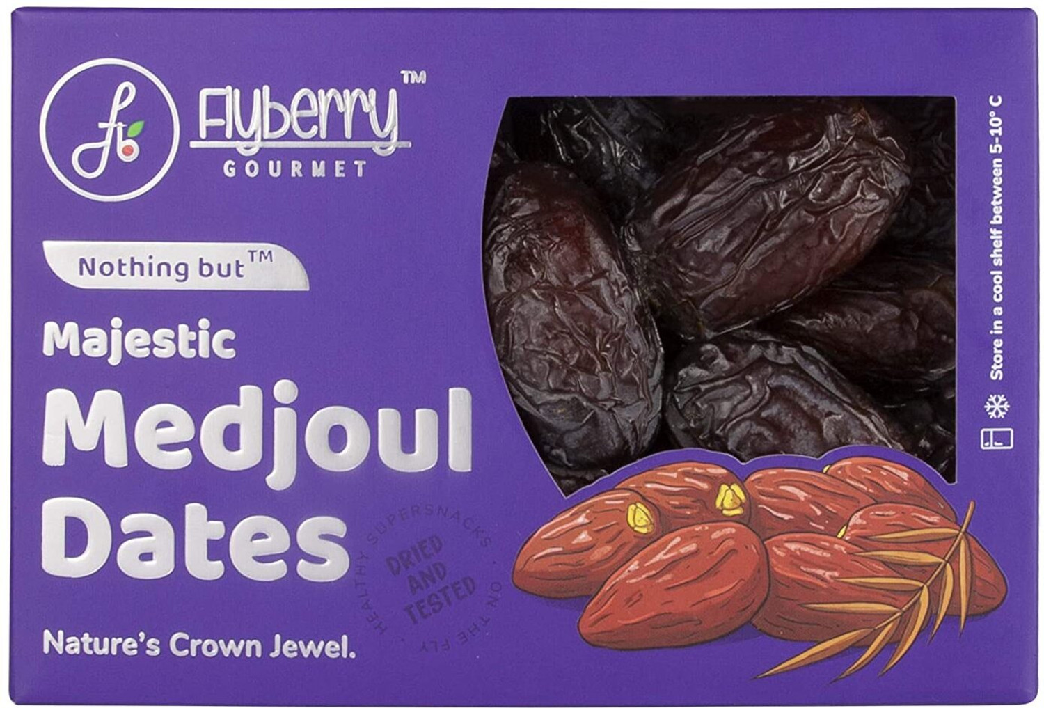 Image of Flyberry Gourmet 100% Natural | Rich in Calcium, Iron and Potassium | Jumbo Medjoul Dates