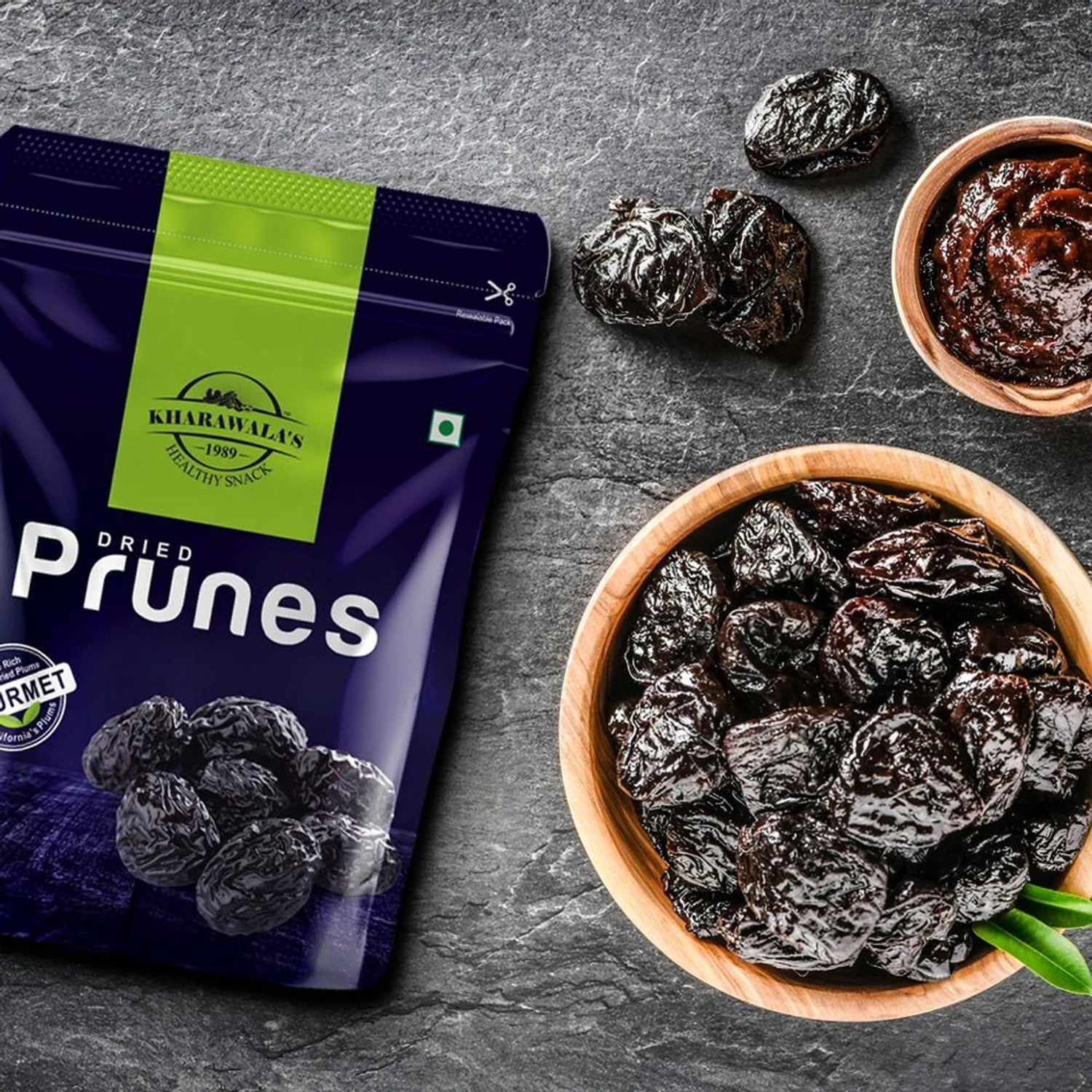 Image of KHARAWALA'S Prunes Dried Pack of 1 - 250 Grams Prunes