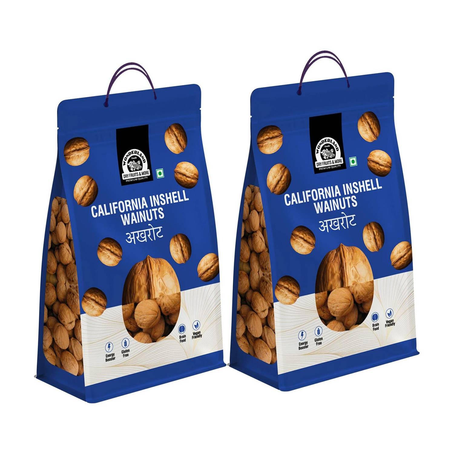 WONDERLAND Foods Premium Quality (Jumbo size) California Inshell (Akhrot) Walnuts