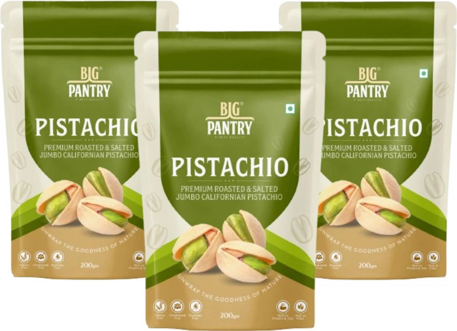 BIG PANTRY Premium Quality Roasted & Salted Jumbo Californian Pistachios