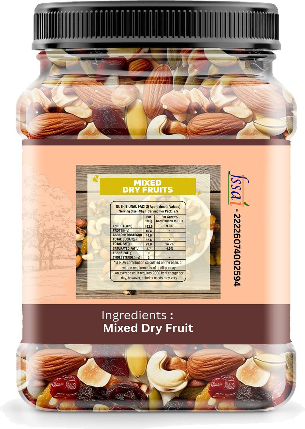 HAI NATH Premium Mixed Dry Fruits 500g Pack of 500 - Image 3