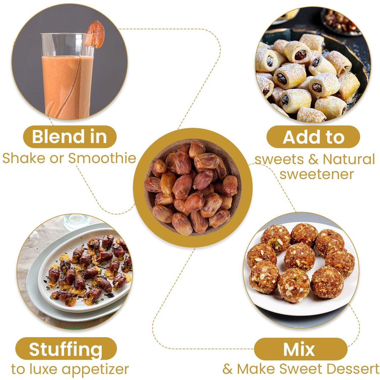 Image of Nutraj Emirate Khalas Dates 500g, Khajoor, Khajur, Dry Fruits Dates