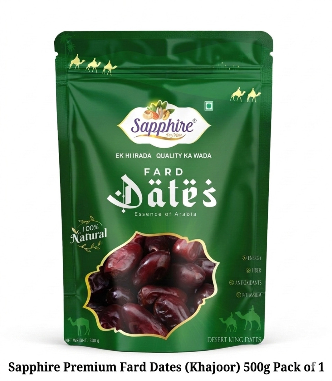 Image of Sapphire Premium Fard Dates (Khajoor) 500g Pack of 1 Dates (1 x 500 g)