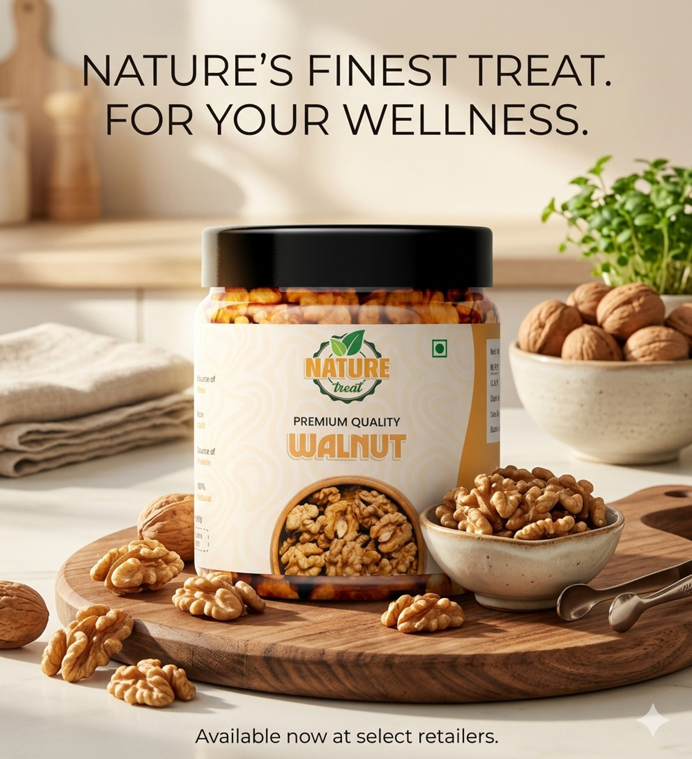 Image of NATURE treat Fresh Natural | Akhrot Giri Without shell Crunchy Walnuts