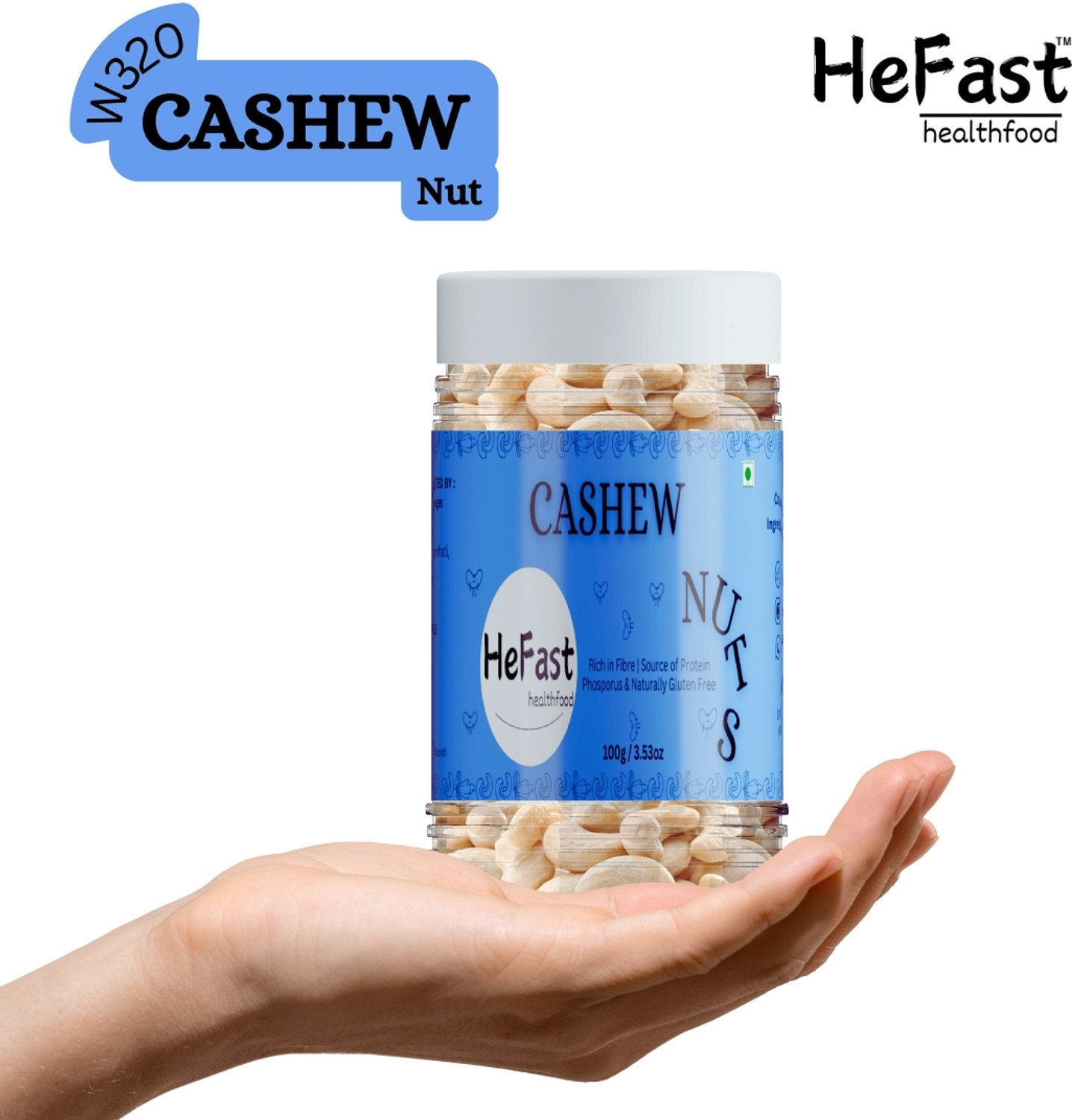 Image of HeFast Premium Dry Fruits and Seeds Combo Pack 800g - Chia, Flax, Pumpkin, Sunflower, Almonds, Cashews, Pistachios, Raisins