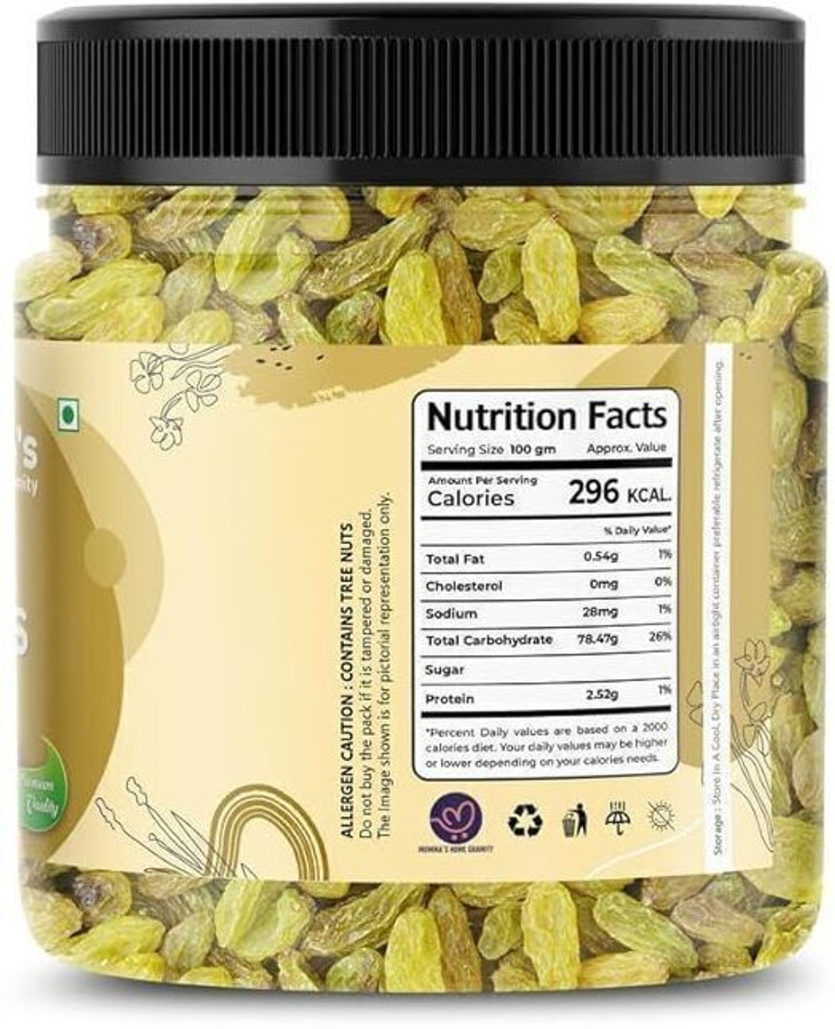 Image of Mumma's home gramity Green Raisins (Kishmish) Premium Dry Fruit Seedless Raisins