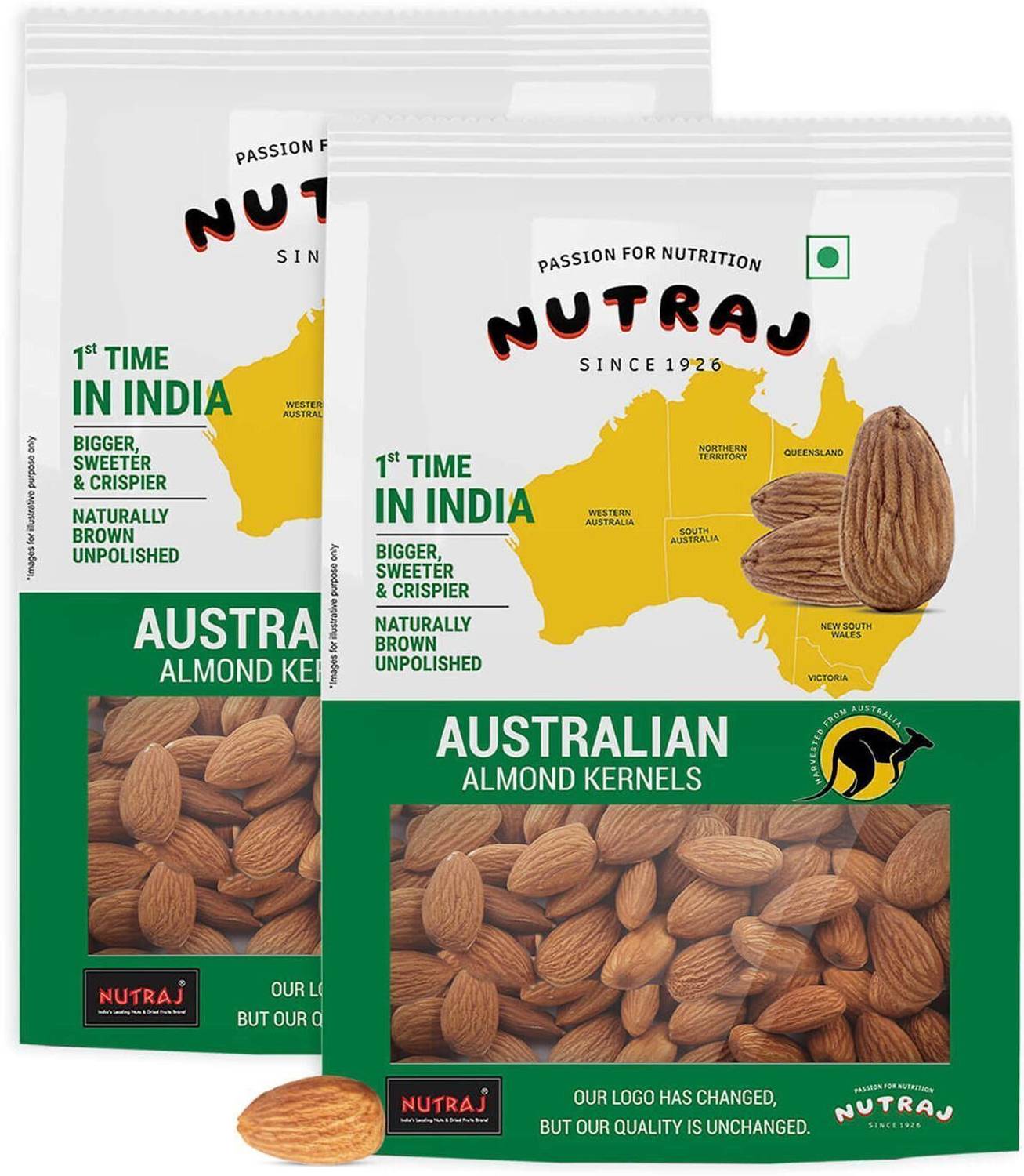 Nutraj Australian Almond 1 Kg (500g X 2) - Image 1