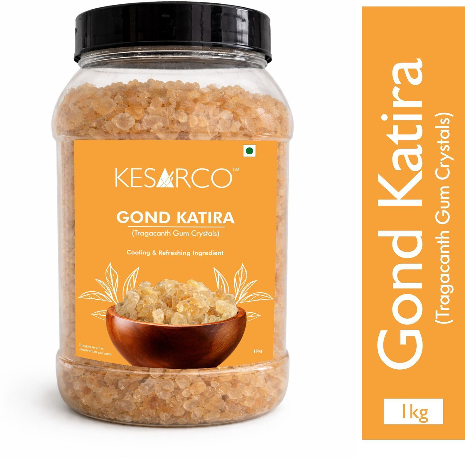 Image of KESARCO Gond Katira Pure (Edible) | Tragacanth Gum | High Cooling Properties | Dried Gum