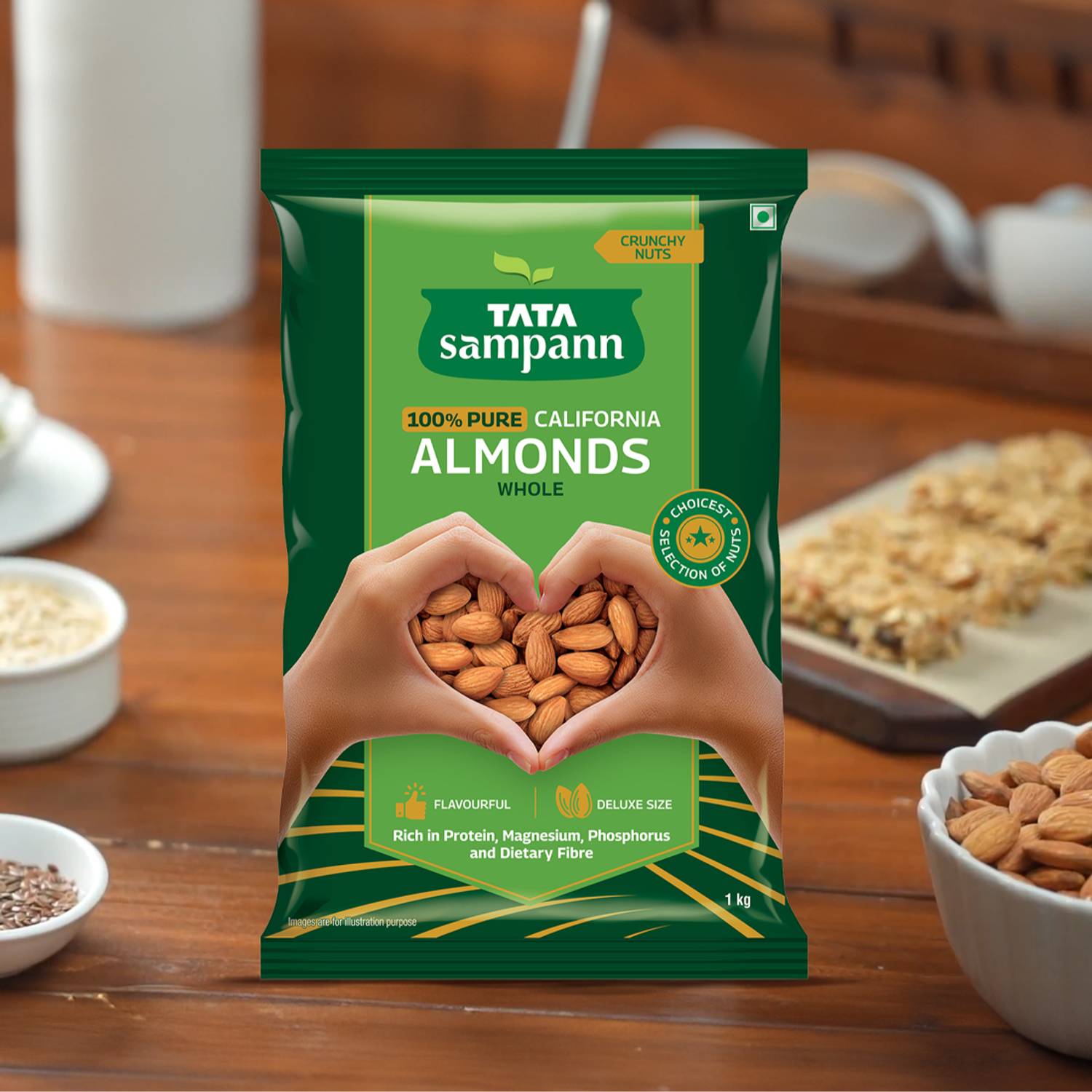 Tata Sampann California Almonds 500g - Image 3