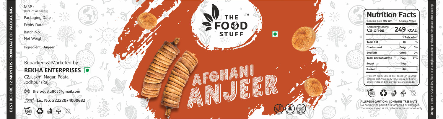 Image of THE FOOD STUFF Anjeer /Figs Premium dired afghani Anjeer Jar Pack 250grams 02 Figs