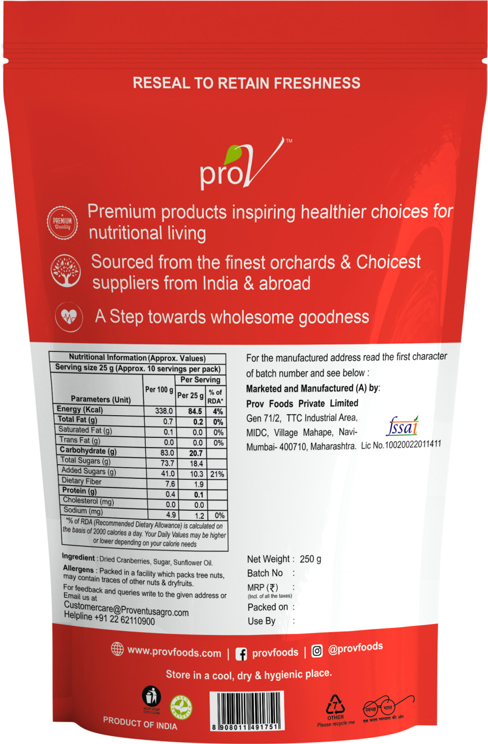 Image of ProV Premium Cranberries