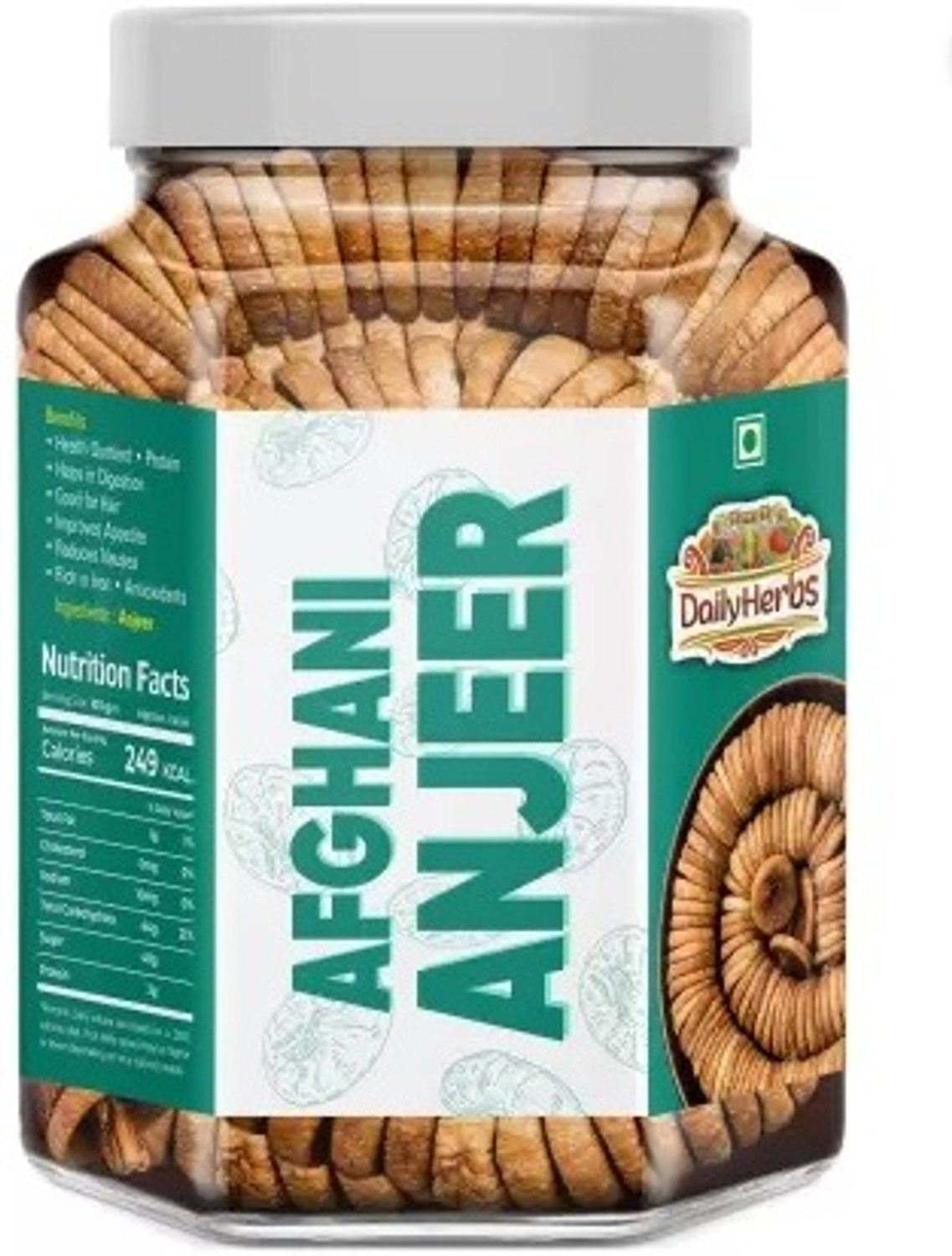 Image of DAILYHERBS Premium Dried Afghani Anjeer / Figs | Fresh Dried Anjeer Figs
