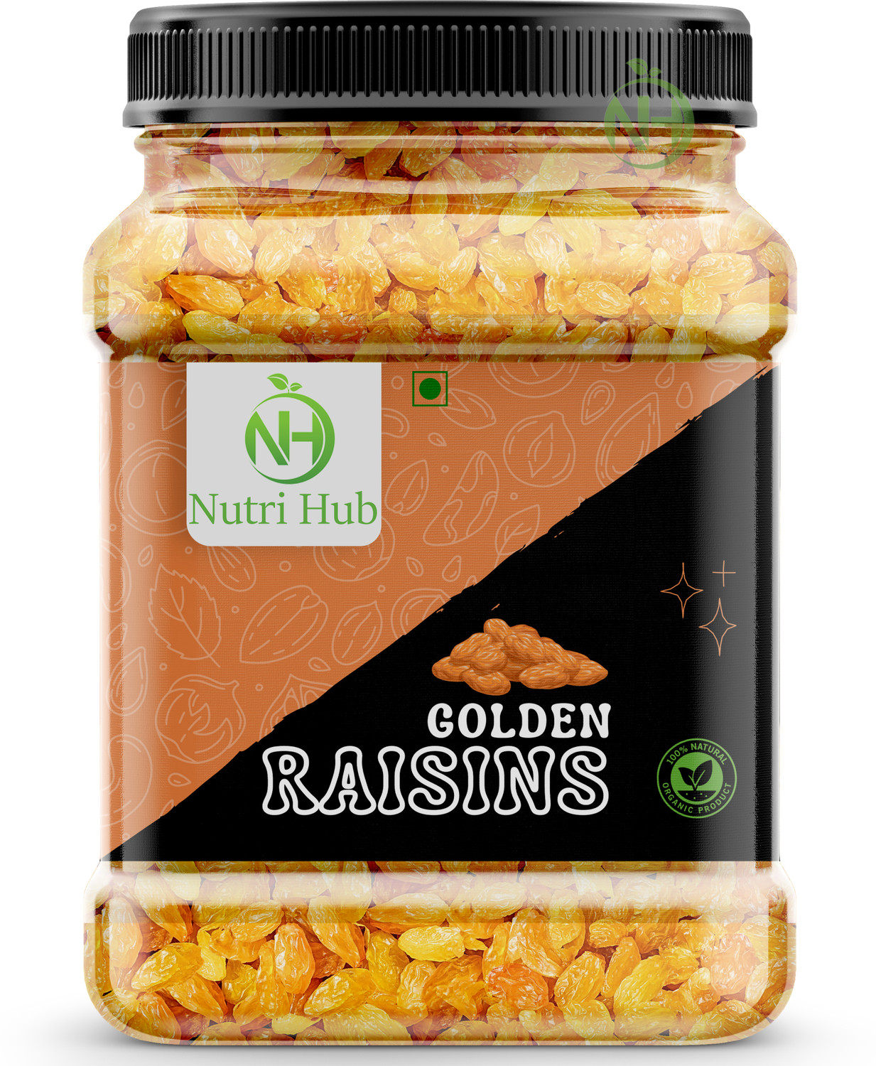 Image of Nutri Hub Premium Seedless Golden Raisins Nutritious Dried Grapes Kishmish 1 KG Raisins