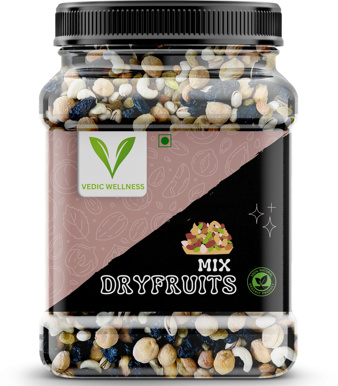 Image of vedic Wellness Premium Fruit, Nut & Fiber SuperMix, Healthy Mixed Nuts with Dry Fruits