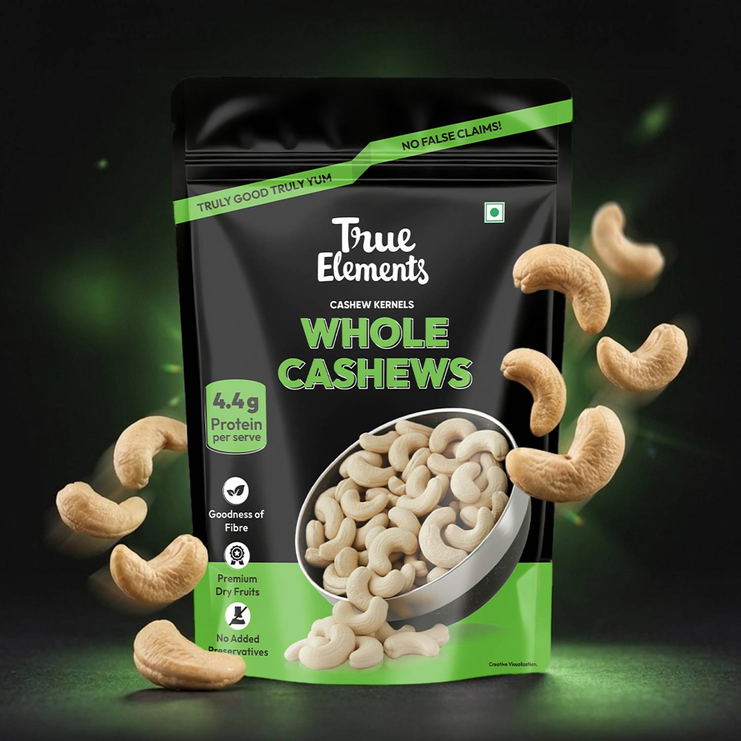 True Elements Goan Cashews, Premium Dryfruits Kaju Cashews