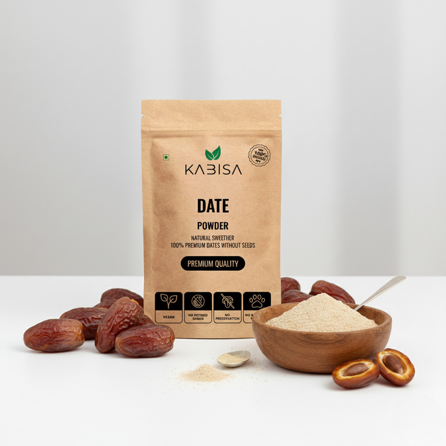 Image of Kabisa Date Powder Natural & Premium Arabian (Kharek Powder) Dry Date Sugar Alternative Dates