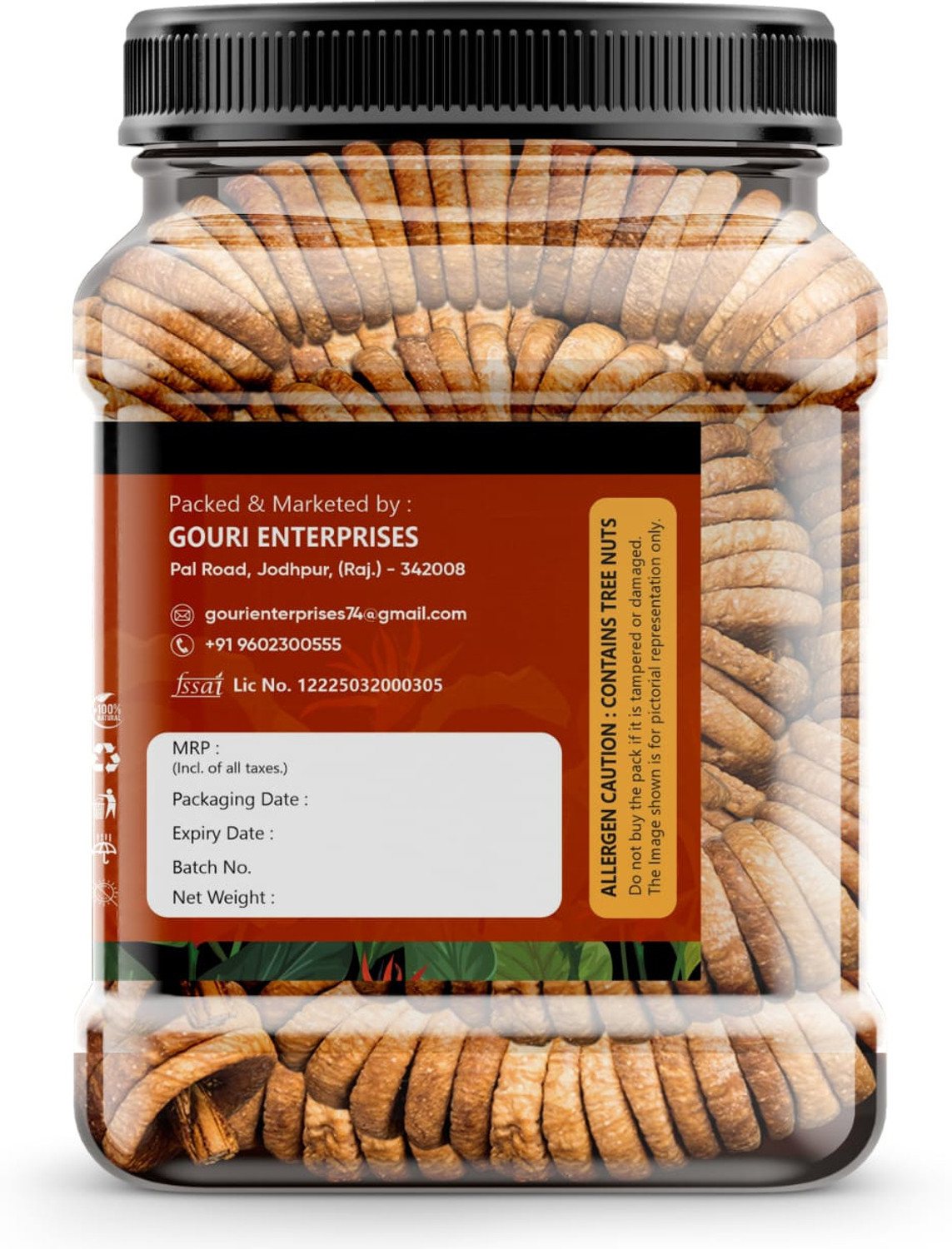 Image of YUGNUTS Afghani Anjeer 1 KG | Sless Sun-Dried Figs with Rich Natural Flavor Figs