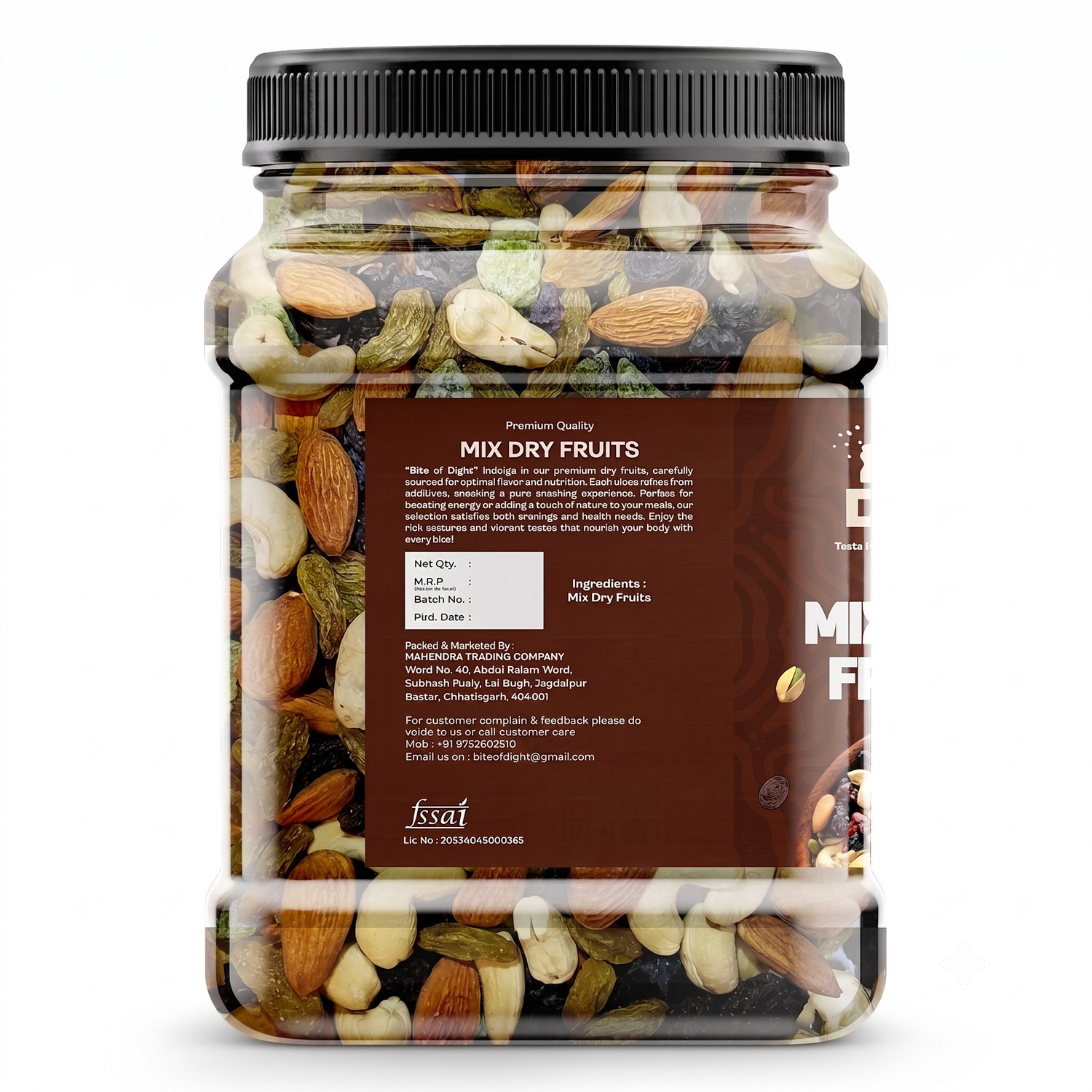 Image of Bite Of Dight Biteofdight 100% Natural Premium Mix Dry Fruits \ HealthyNutmixed [500g]
