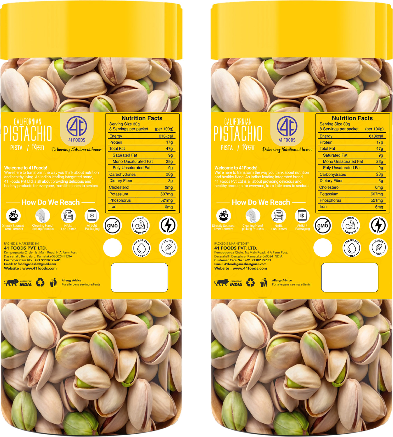 Image of 41 foods Premium Raw California Pistachios|Healthy Nutritious Pista|Rich in Protein| Pistachios