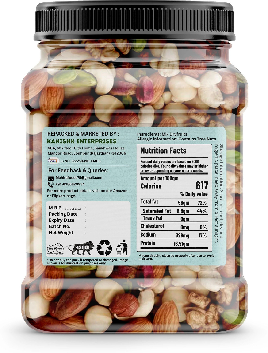 Image of Mahira Hub Mixed Dry Fruits Almonds, Apricots, Cashews, Dates, Pistachios, Raisins, Walnuts