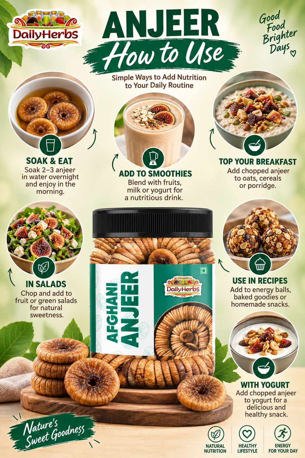 Image of DAILYHERBS Premium Afghani Anjeer | Fresh | Figs