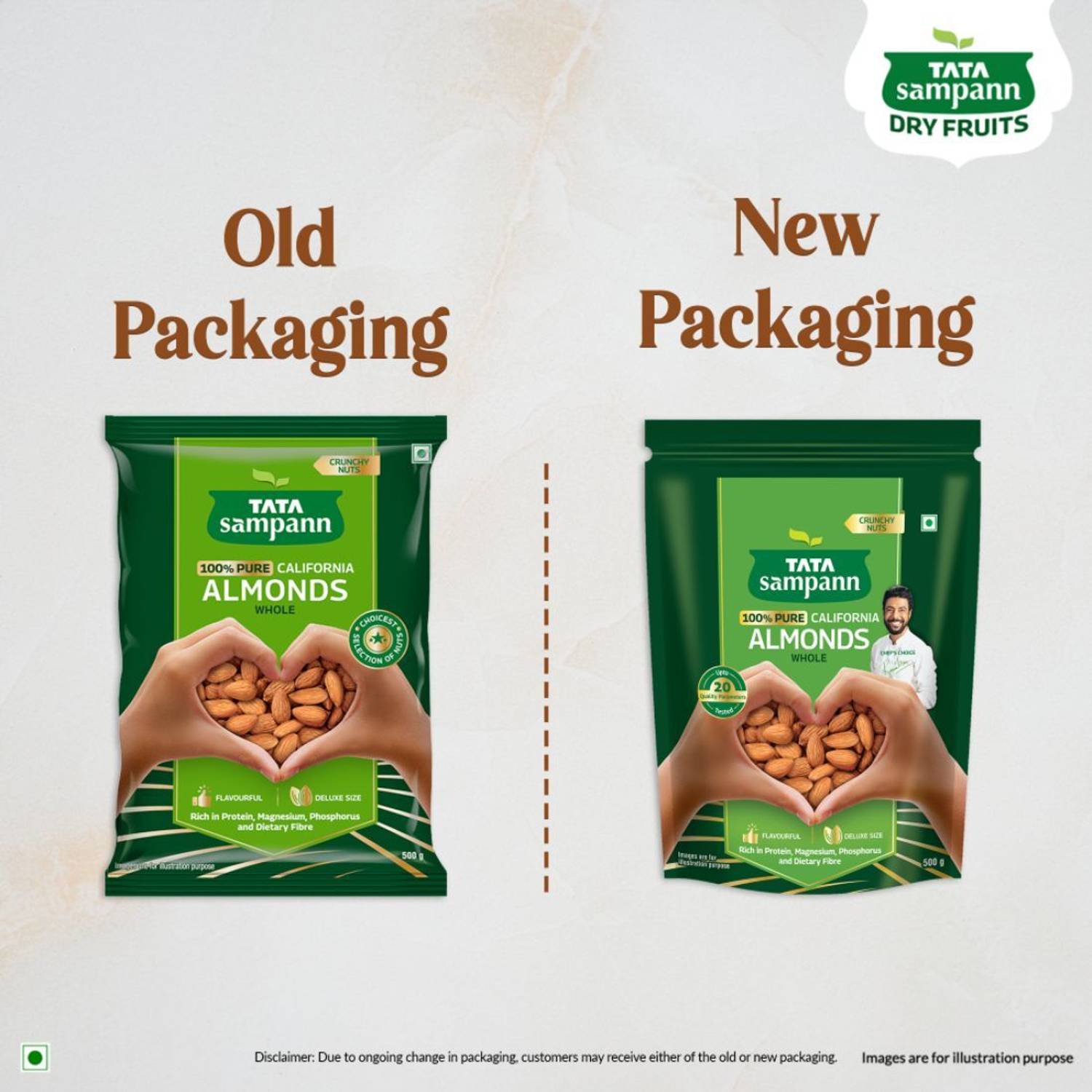 Tata Sampann 100% Pure California Almonds 100g - Image 2