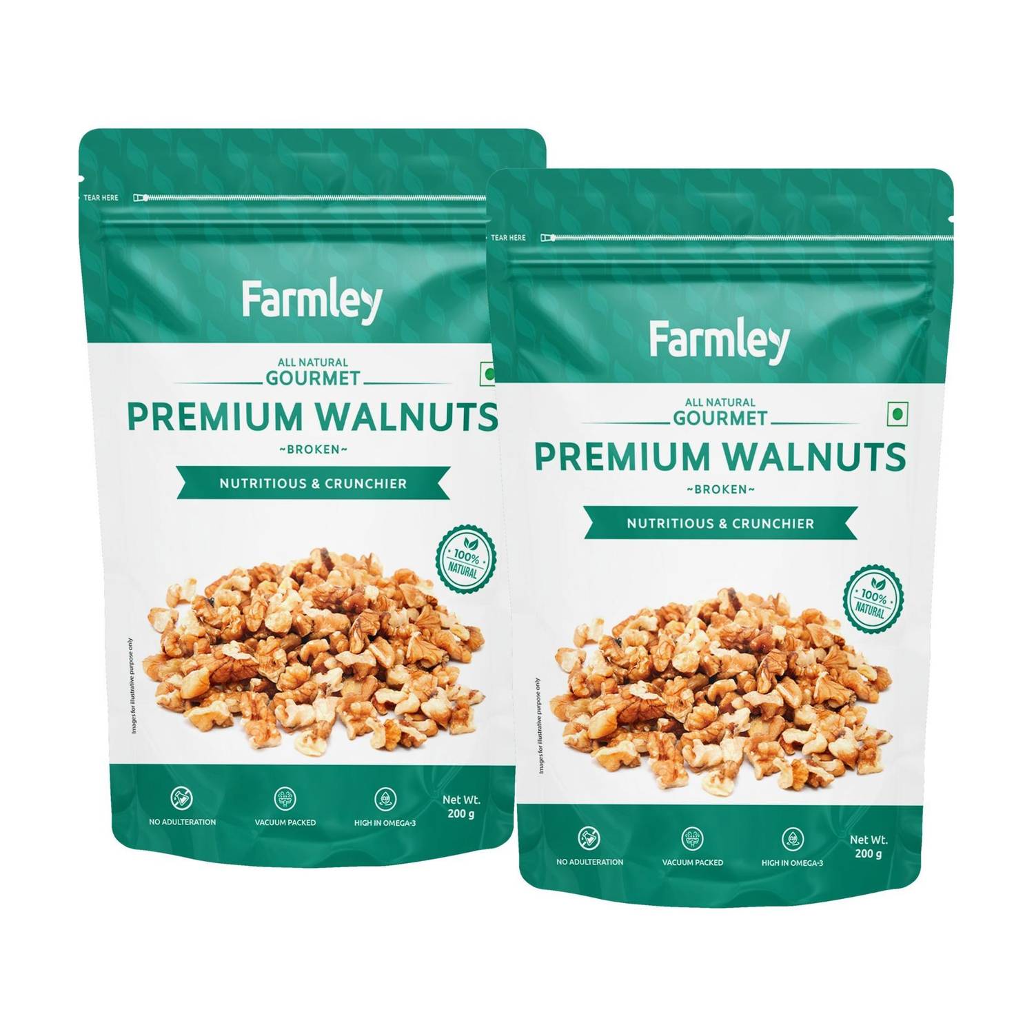 Farmley Premium Broken (Akrot) Walnuts
