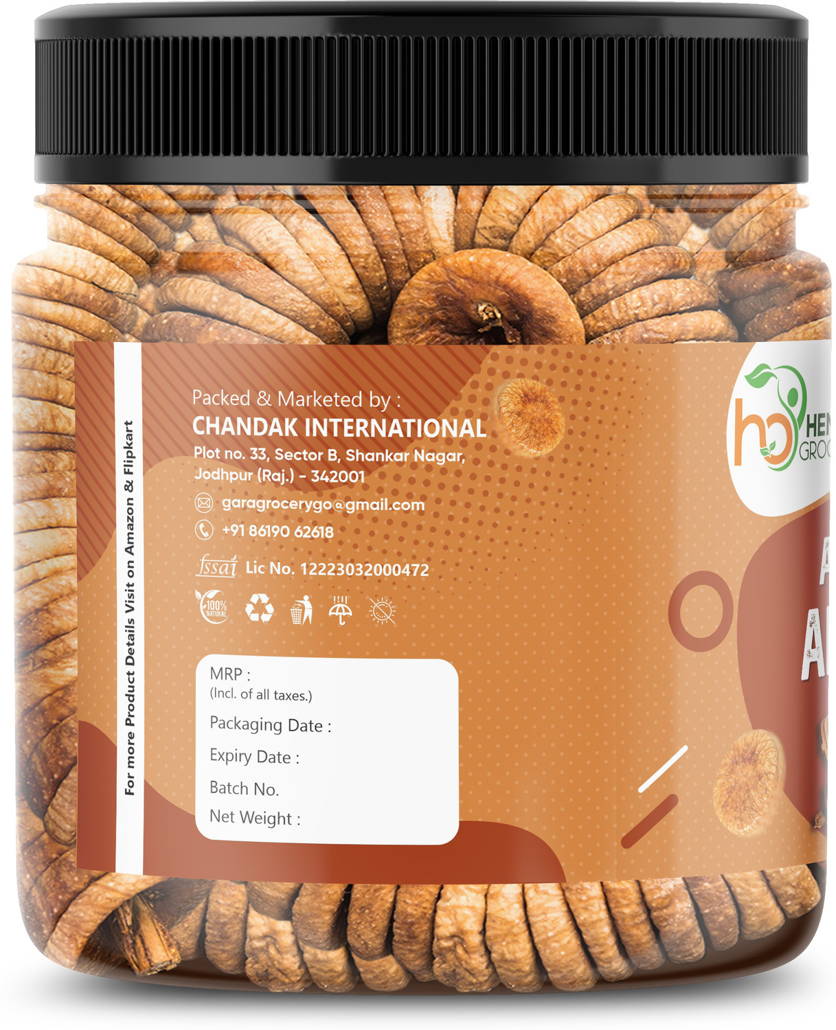 Image of HENLEY Anjeer Figs Afghanistan Dry Anjir ( Dried Figs ) Dry Fruits Figs