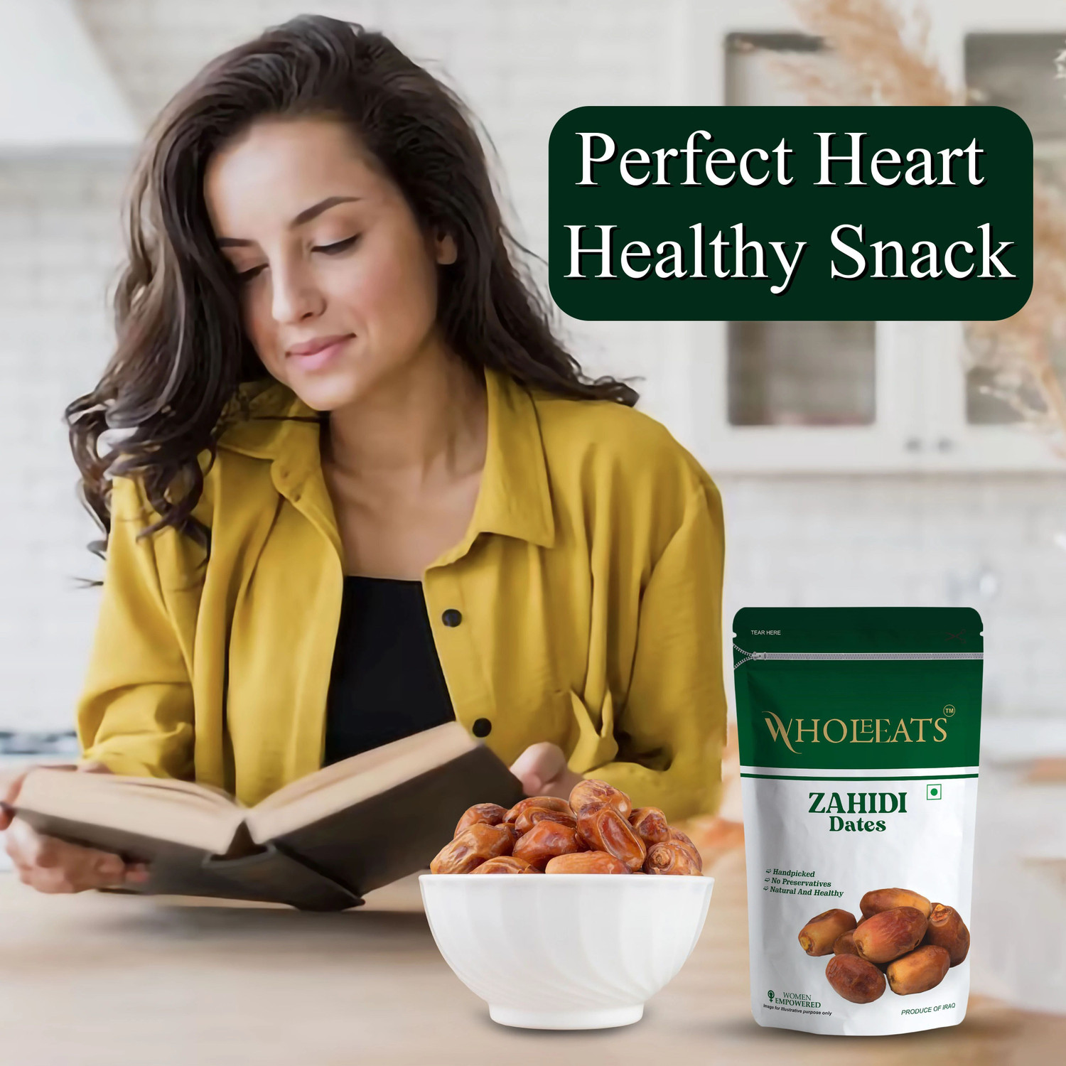 Image of wholeeats Original Zahidi Dates, Zahidi Dates 100 % Natural Pack Of 2 Dates