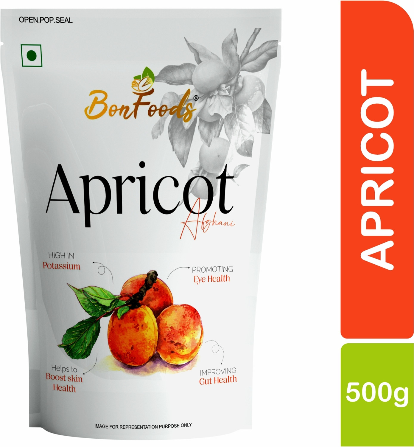 Image of Bon Foods Afghani Apricot (Jardalu, Khurmani,Khubani,Khumani)500gm Apricots (1 x 500 g)