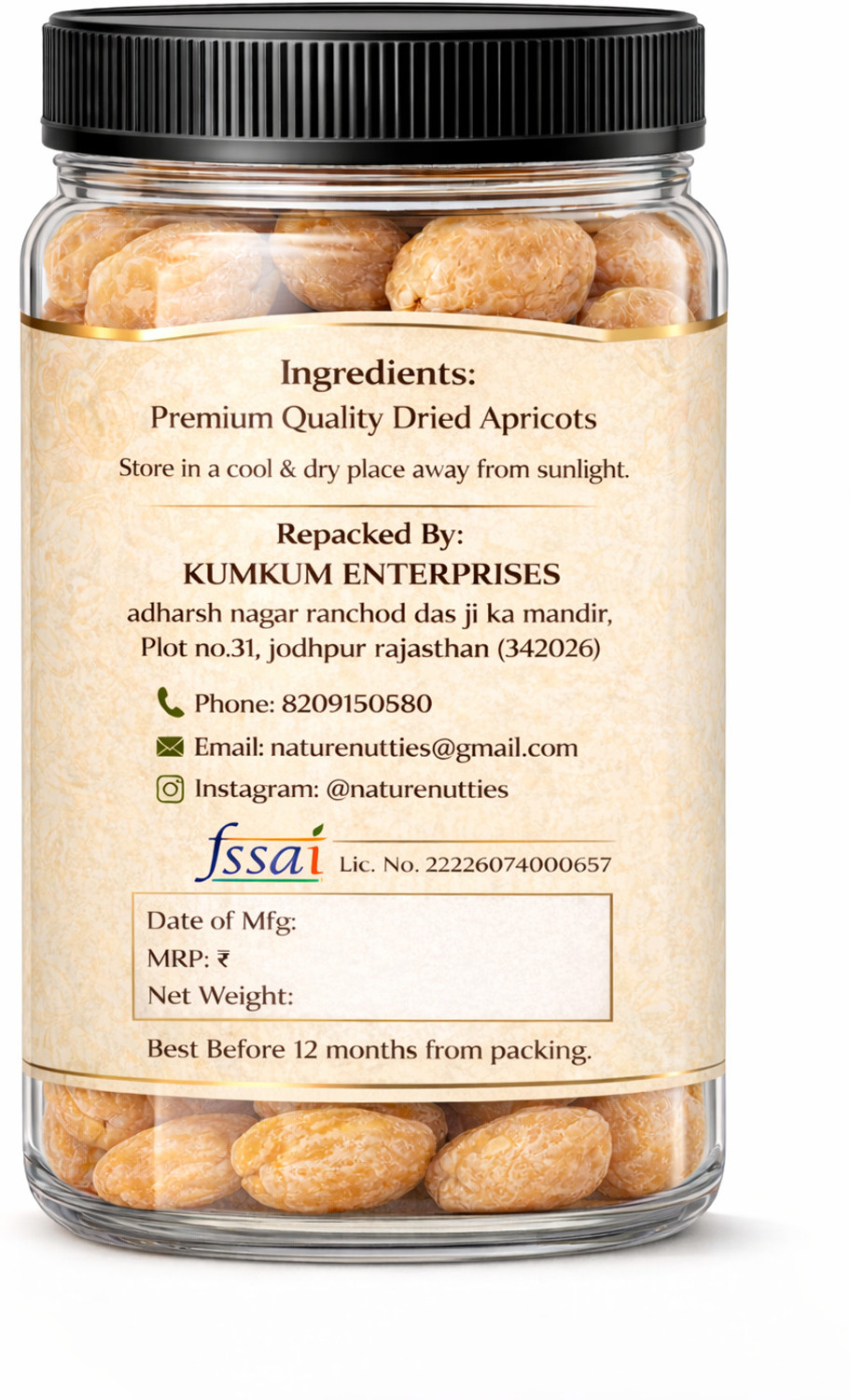 Image of Nature nutties Apricoat-1 kg Apricots