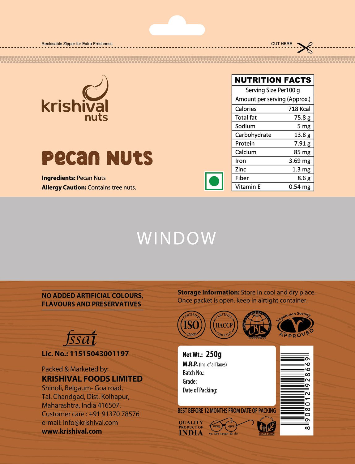 Image of Krishival Premium Pecan Nuts Pecans