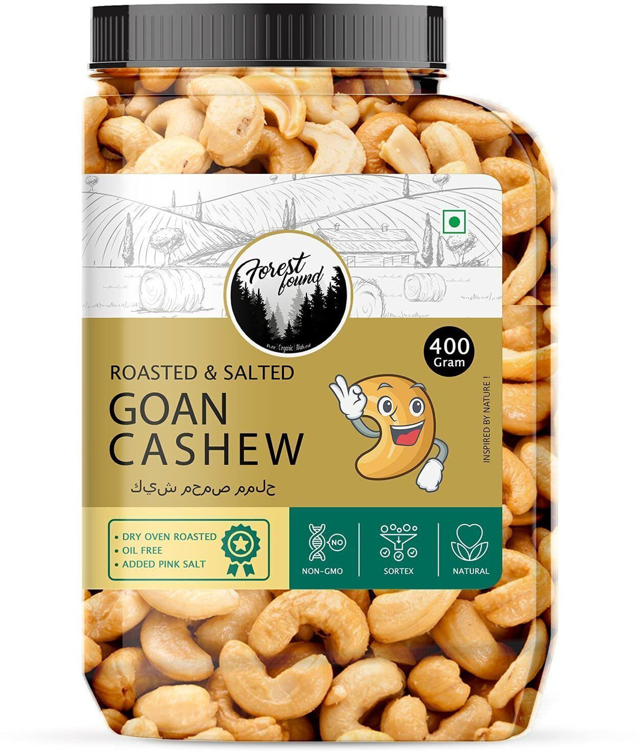 Image of FOREST FOUND Oven Roasted And Salted Cashew Nuts Premium Crunchy Kaju Cashews