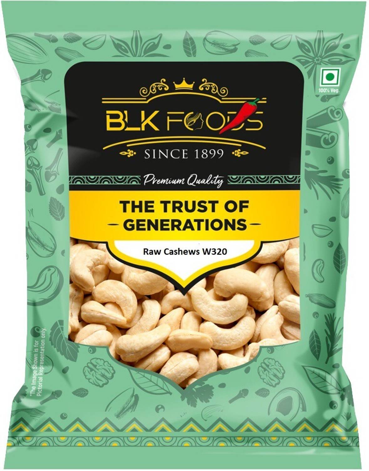 BLK FOODS Select Raw Cashews W320 Cashews
