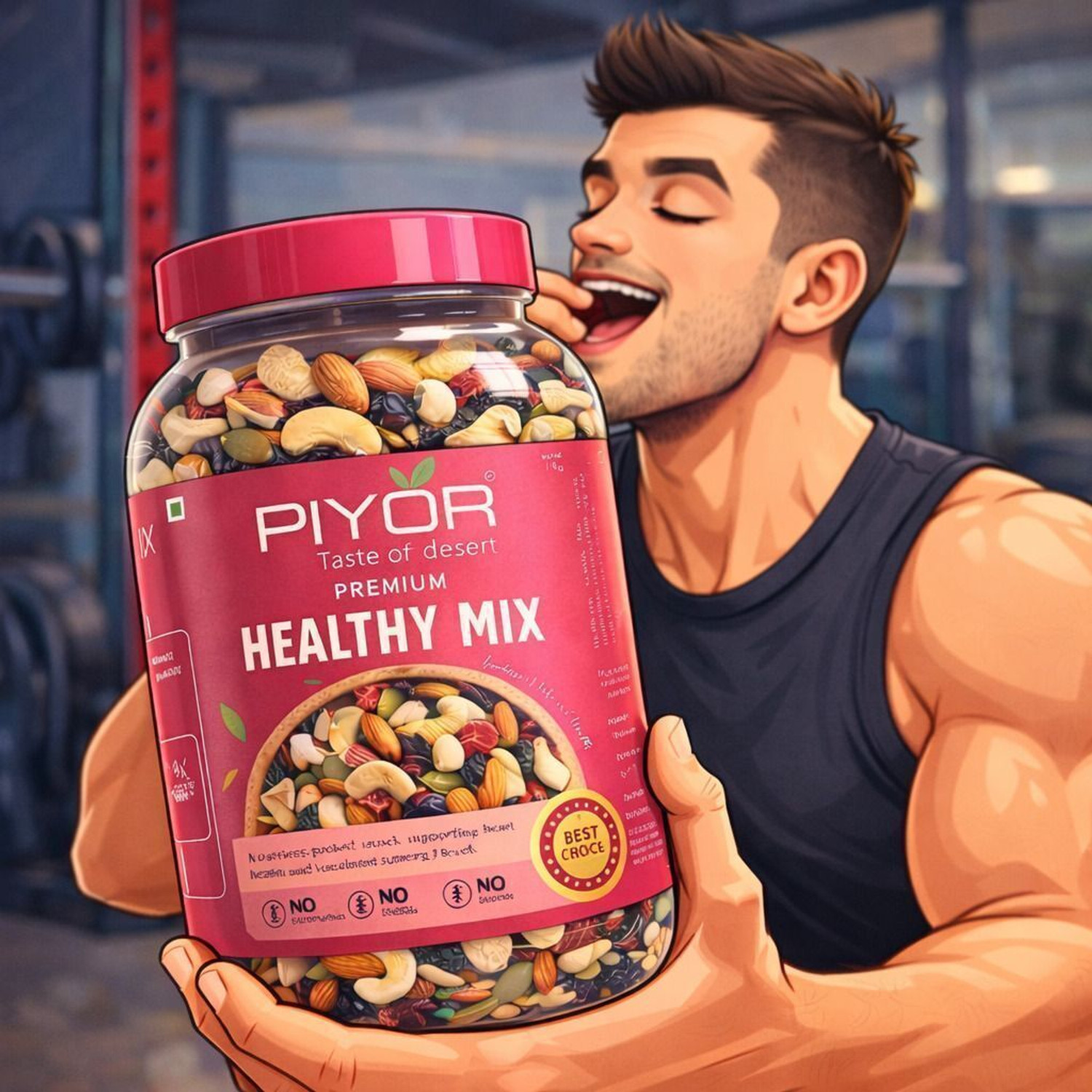 Image of PIYOR Healthy Mix Nuts & Seeds|Super Nutritious Food | Dry Fruits Trail Mix with Seeds Assorted Nuts