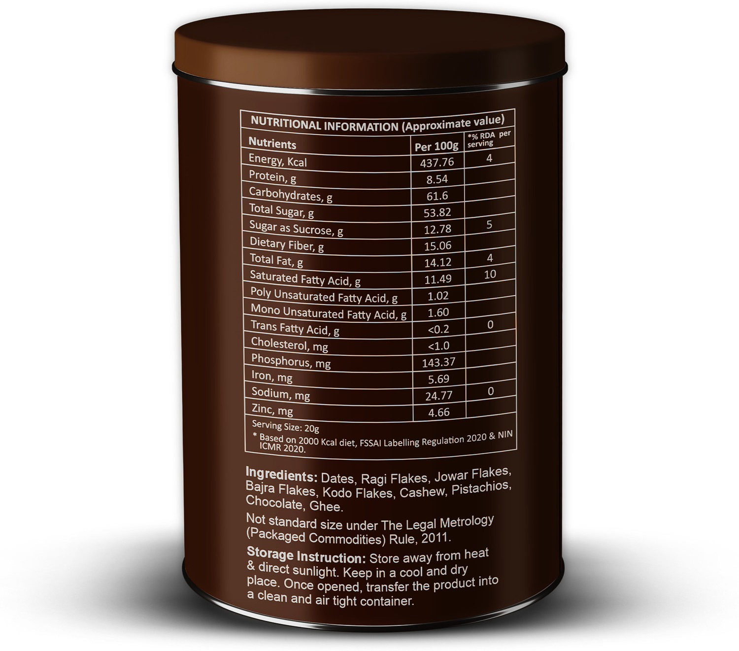 Image of 8AM Dates Millet Choco Delight Pack of 10 Made with Dates, Almonds, Cashews, Pistachios