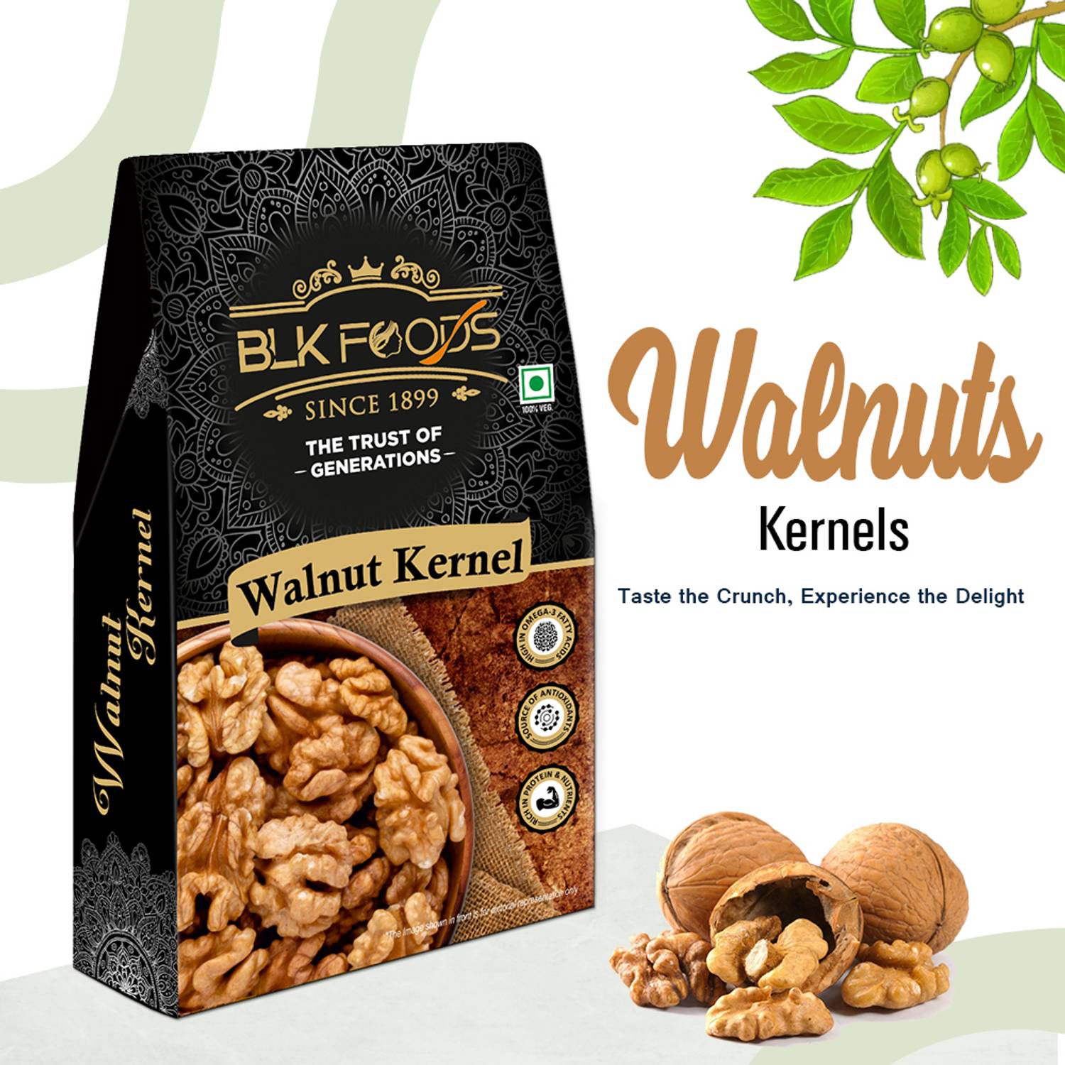 BLK FOODS Walnut Kernels( Akhrot Giri ) 250g Walnuts