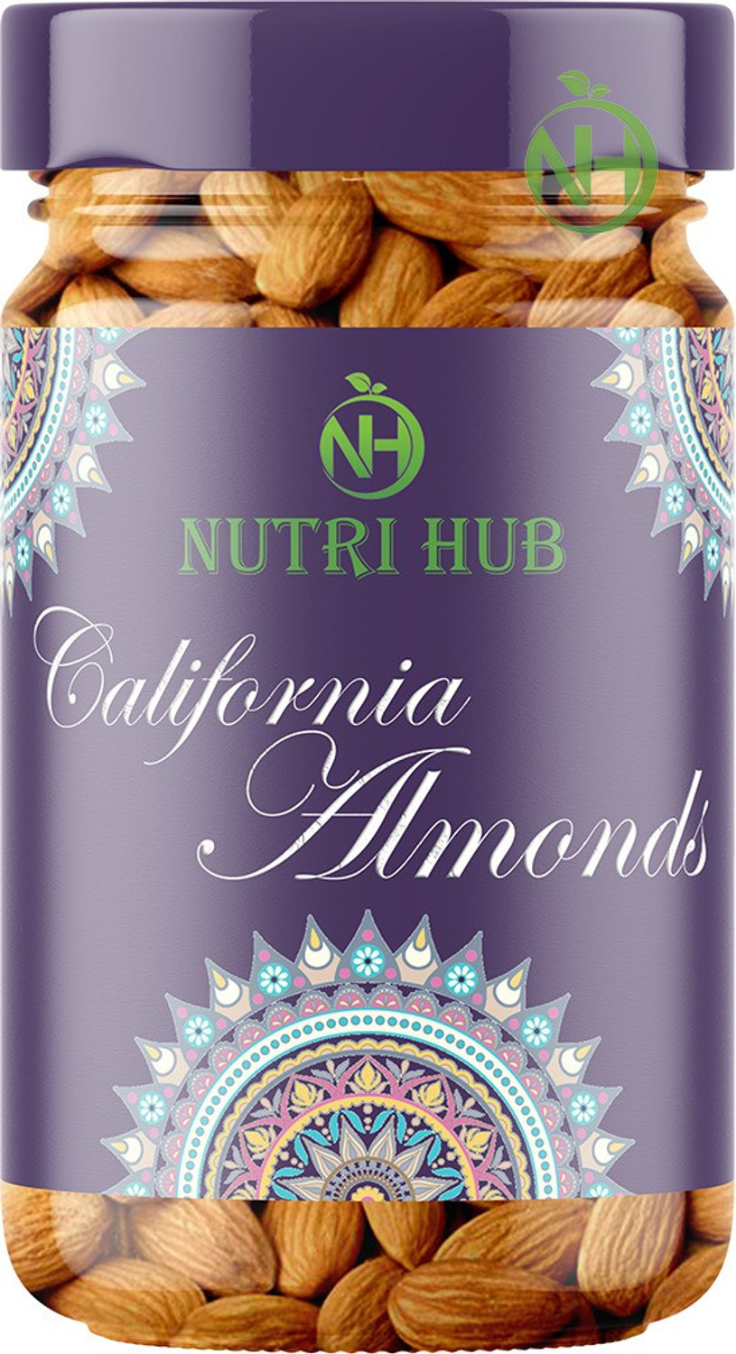 Image of Nutri Hub California Almonds California Badam Giri American Almonds Healthy 250gm jar Almonds