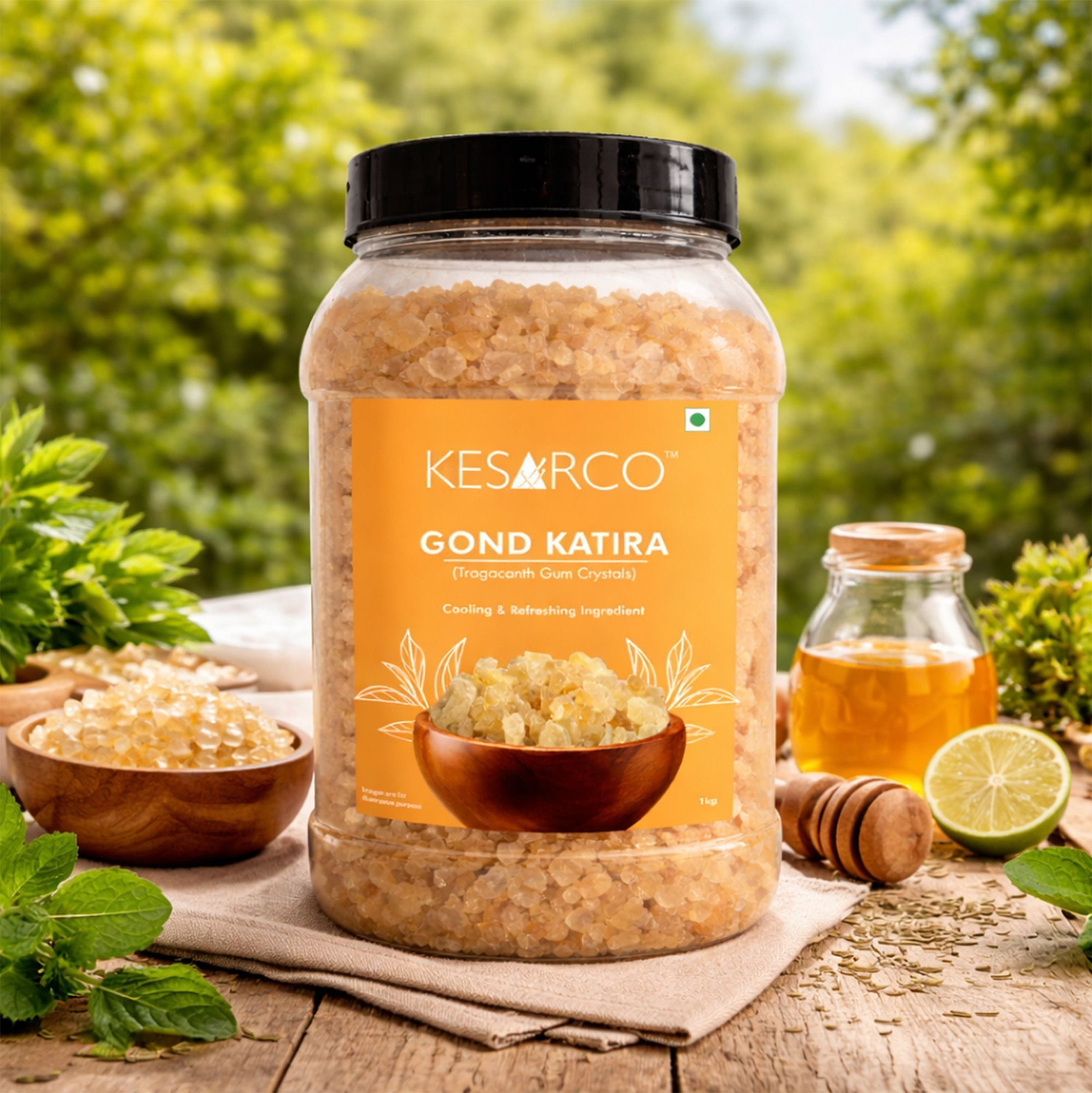 Image of KESARCO Gond Katira Pure (Edible) | Tragacanth Gum | High Cooling Properties | Dried Gum