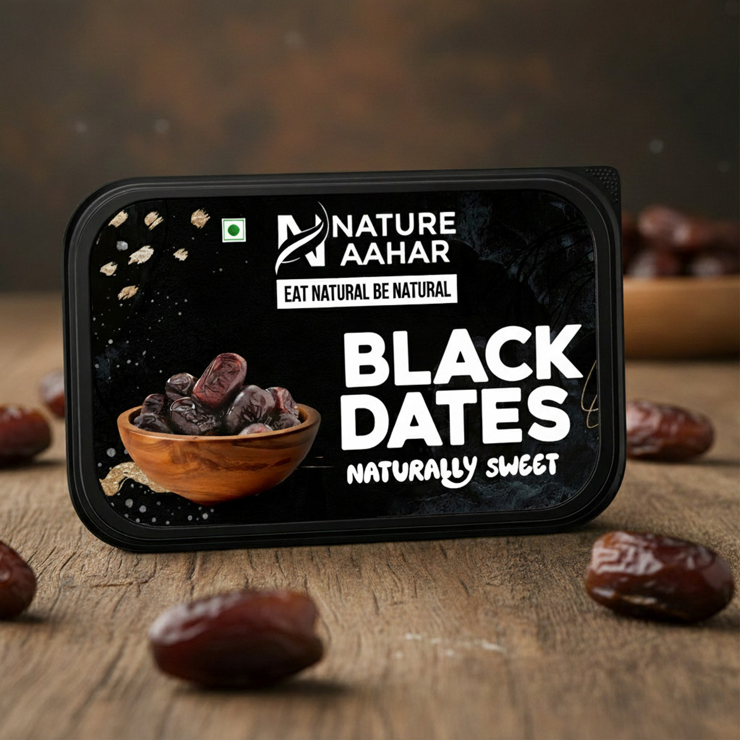 Image of Nature Aahar Premium Black Dates| 100% Fresh & Natural |Dry Fruit Dates (2x 400 g) Dates