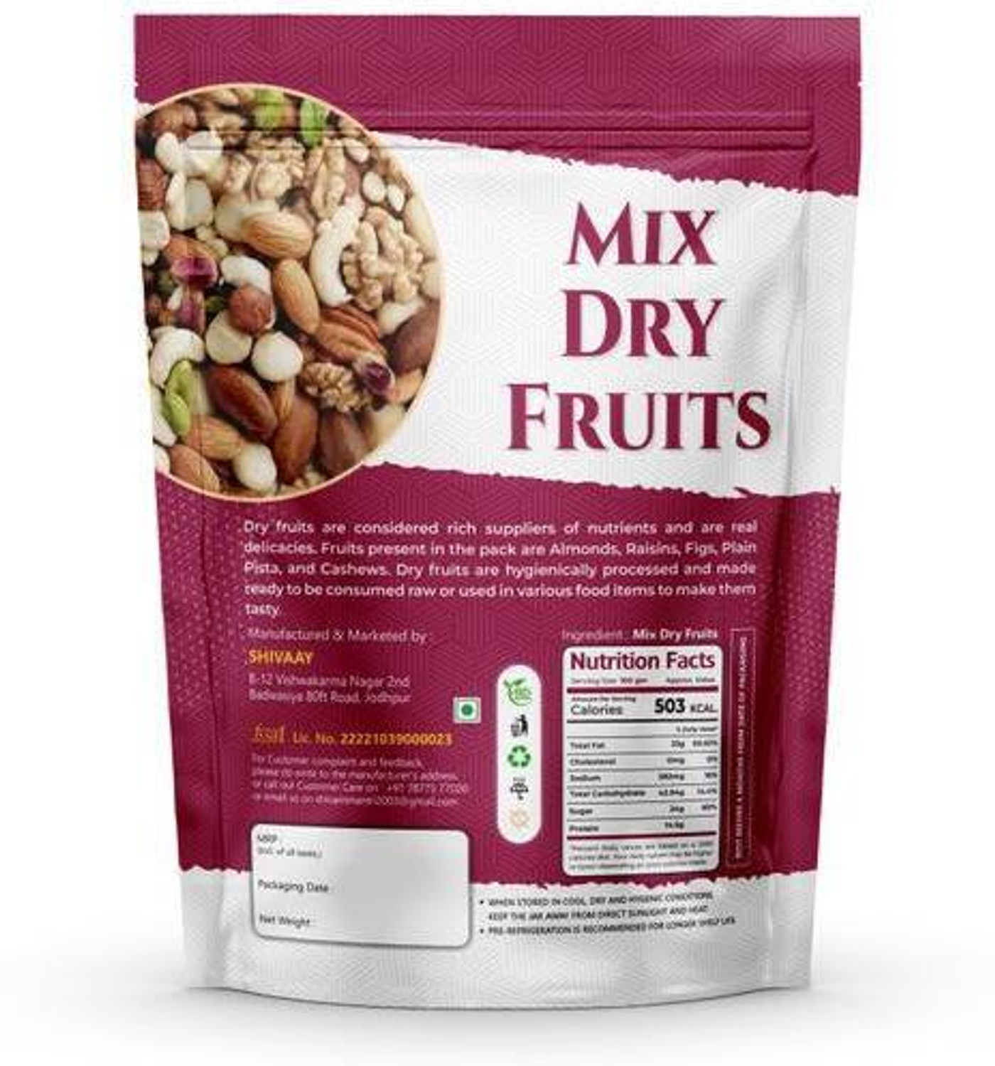 Image of SHIVAAY nutmix dryfruits panchmewa almond ,cashew ,raisin ,apricot ,dates , kernel 1 kg Almonds, Apricots, Cashews, Figs, Dry Dates, Walnuts, Raisins
