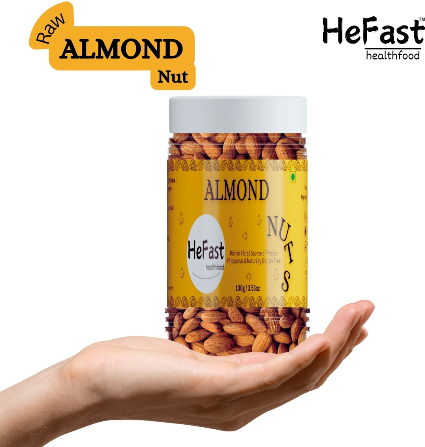 Image of HeFast Premium Dry Fruits and Seeds Combo Pack 800g - Chia, Flax, Pumpkin, Sunflower, Almonds, Cashews, Pistachios, Raisins