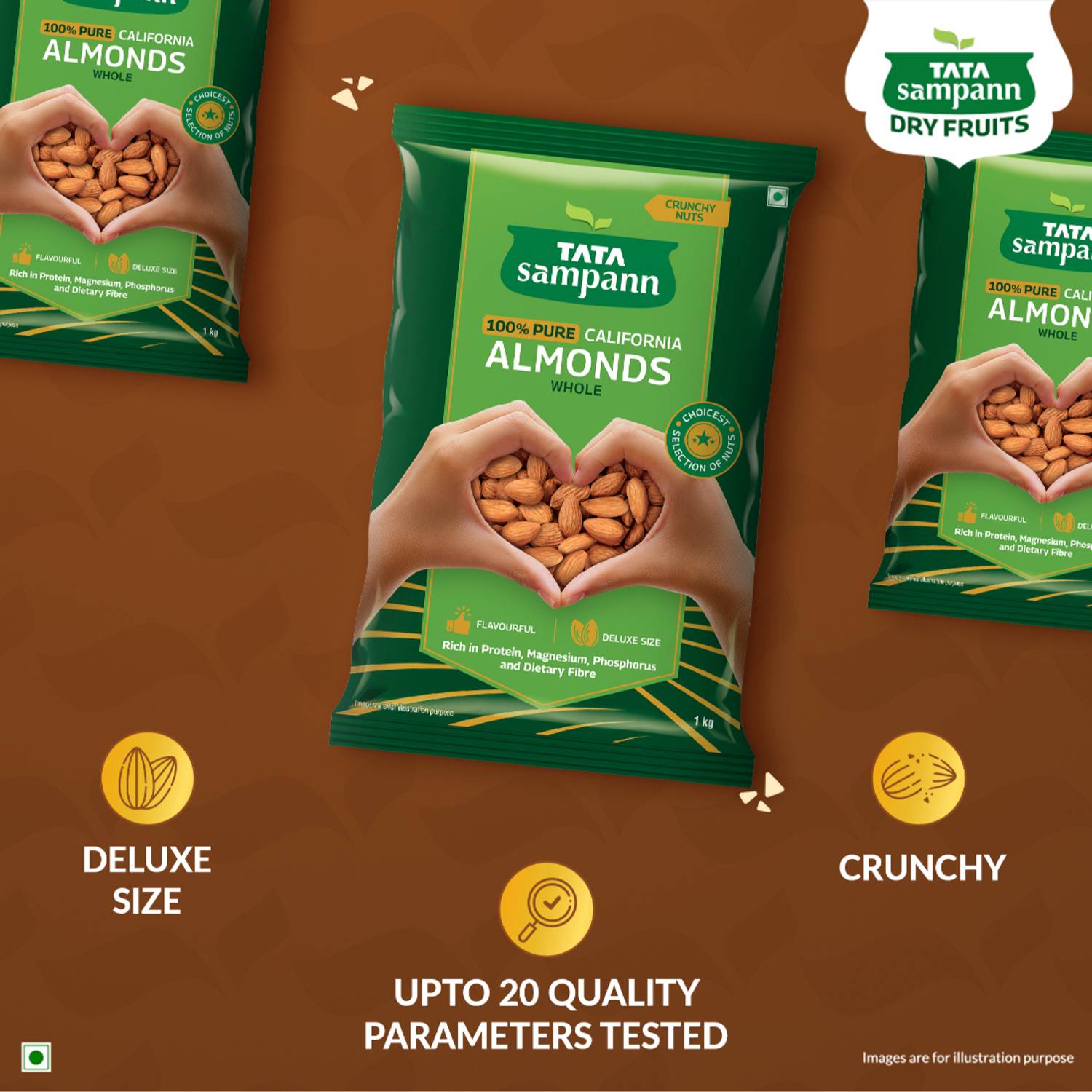 Tata Sampann California Almonds 500g - Image 5