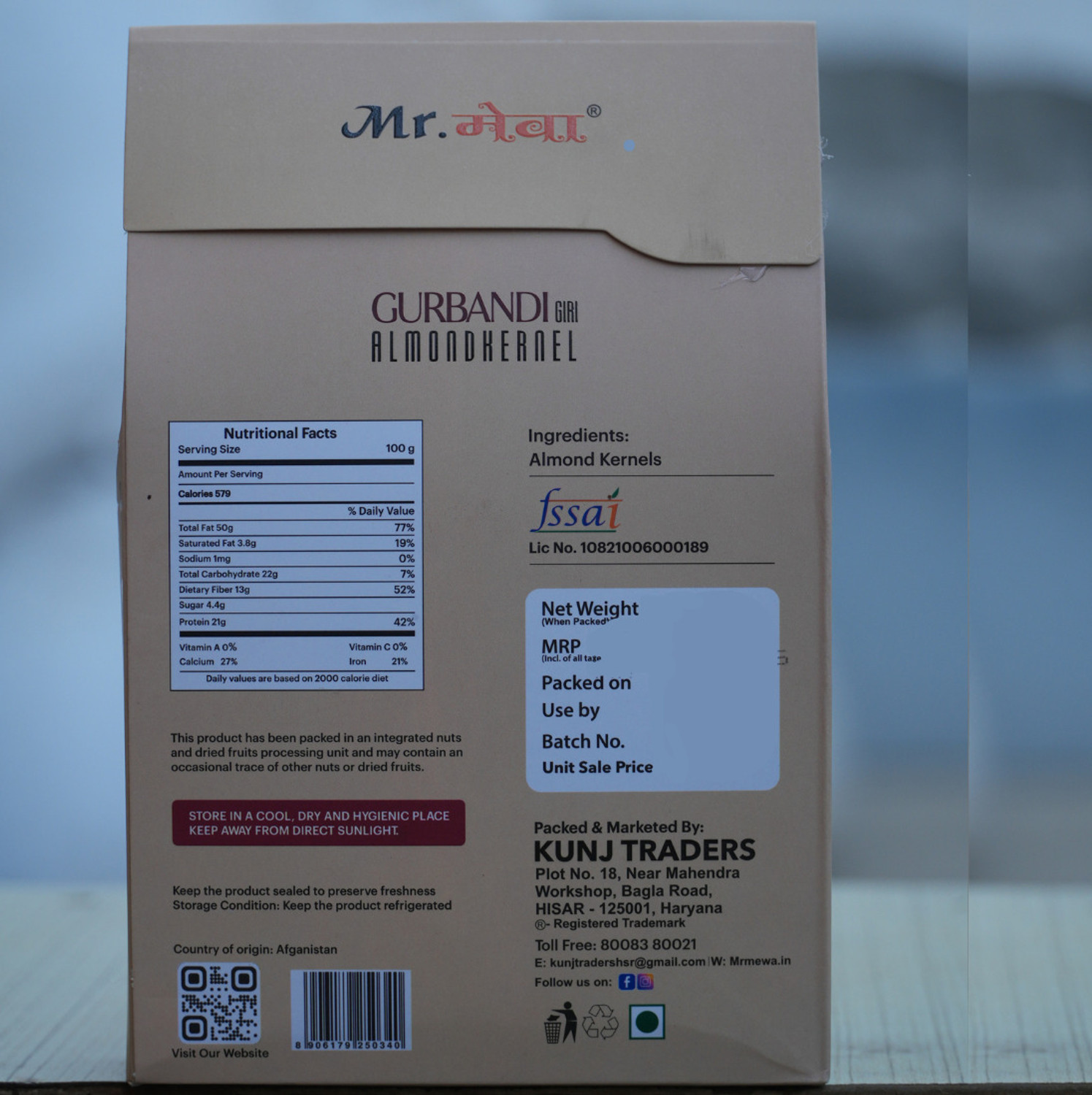 Image of Mr.Meva 100% Pure Gurbandi Almonds | Choti Giri | Gurbandi Badam (Rich In Oil) Almonds