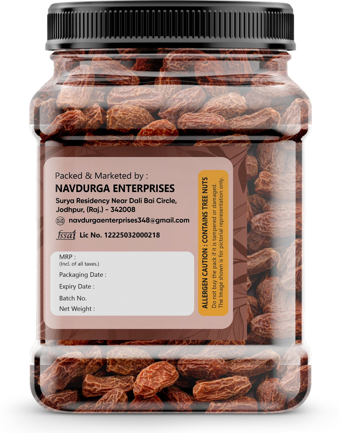 Image of VANSURI Black Dry Dates /Sukha Khajoor (Kala Chuara) Dry Dates